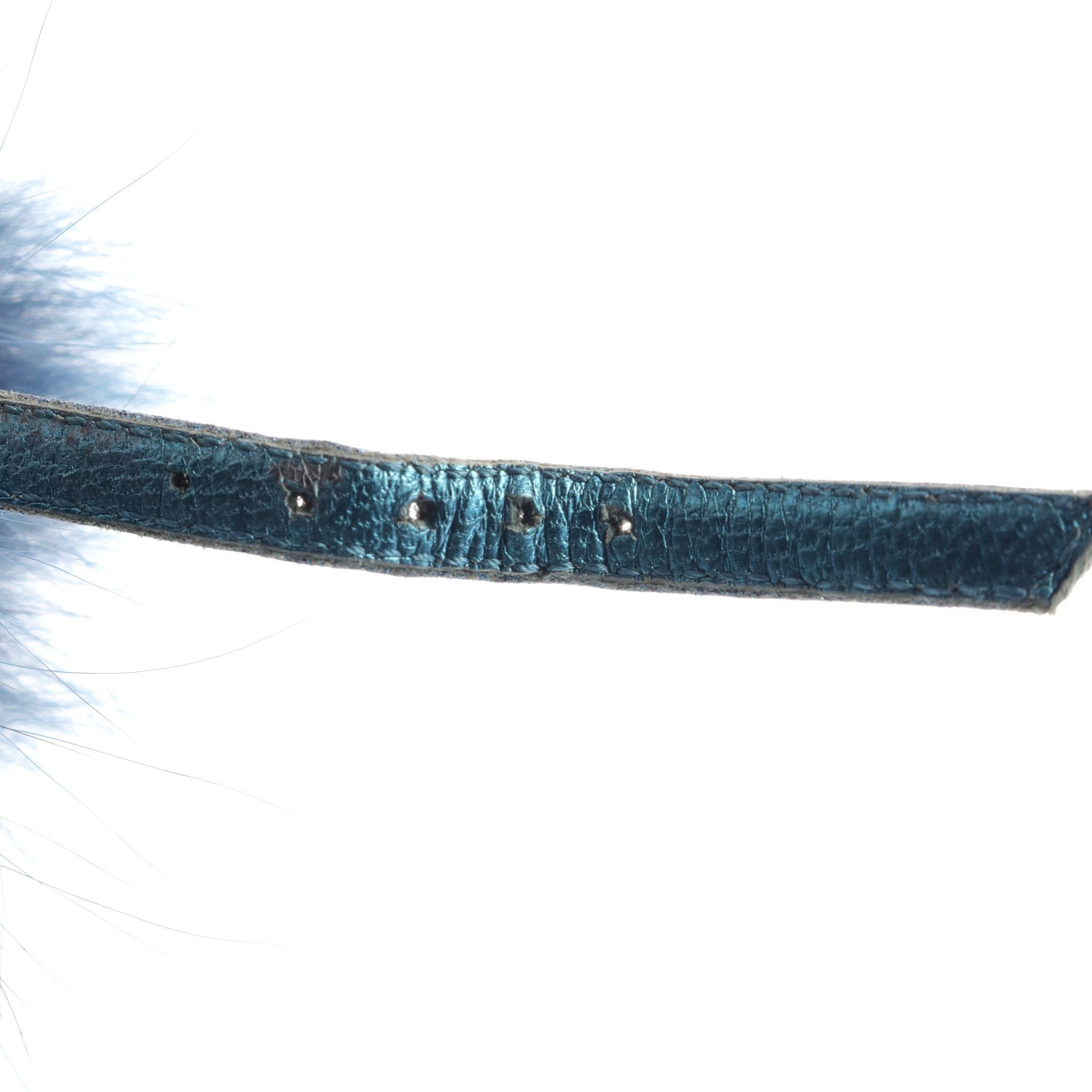 Jimmy Choo Jimmy Choo Dolly Flat Pumps Glitter Fur Blue Size ONE SIZE - 8 Thumbnail