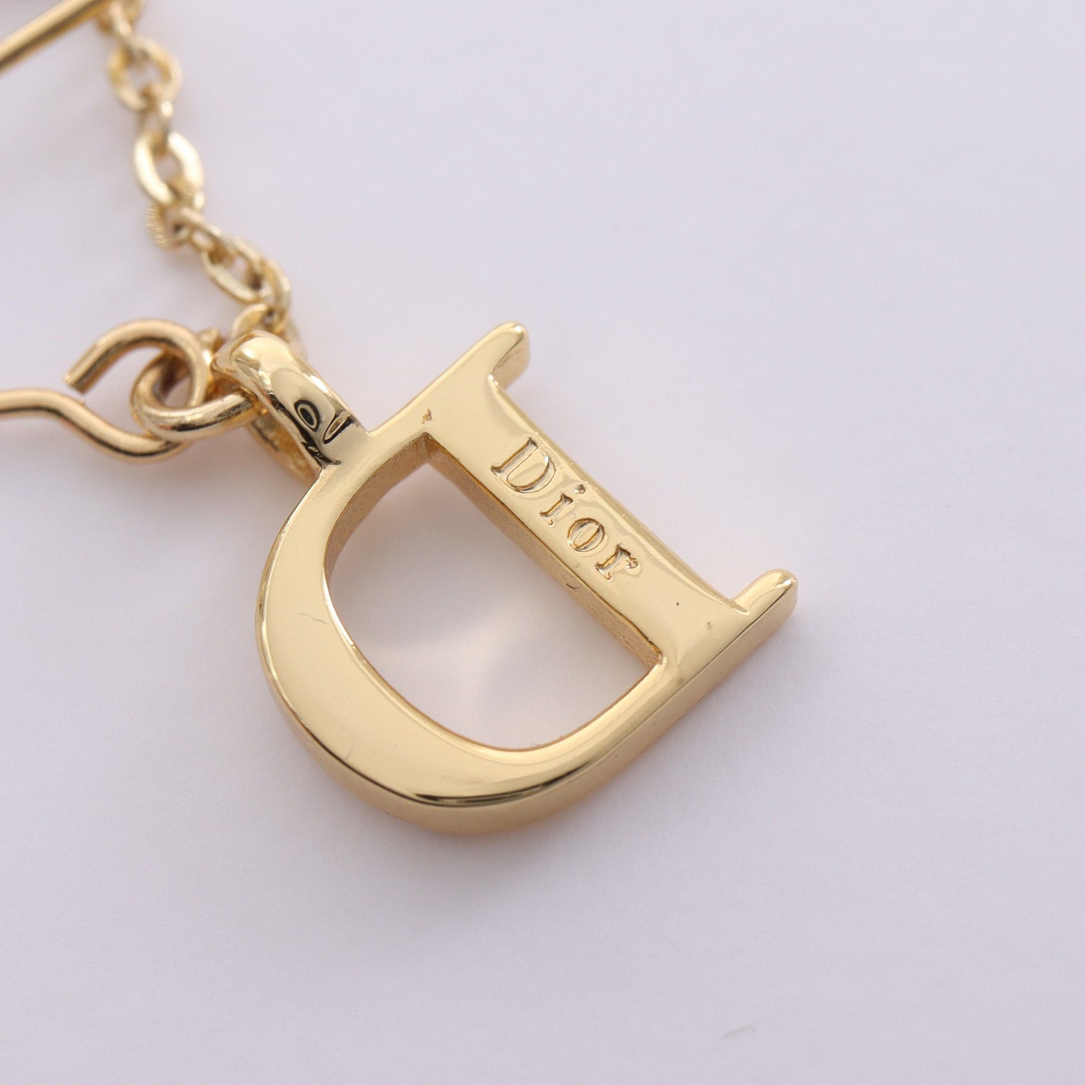 Dior Dior Dior Logo Earrings Gp Rhinestone Gold Clear Size ONE SIZE - 3 Thumbnail