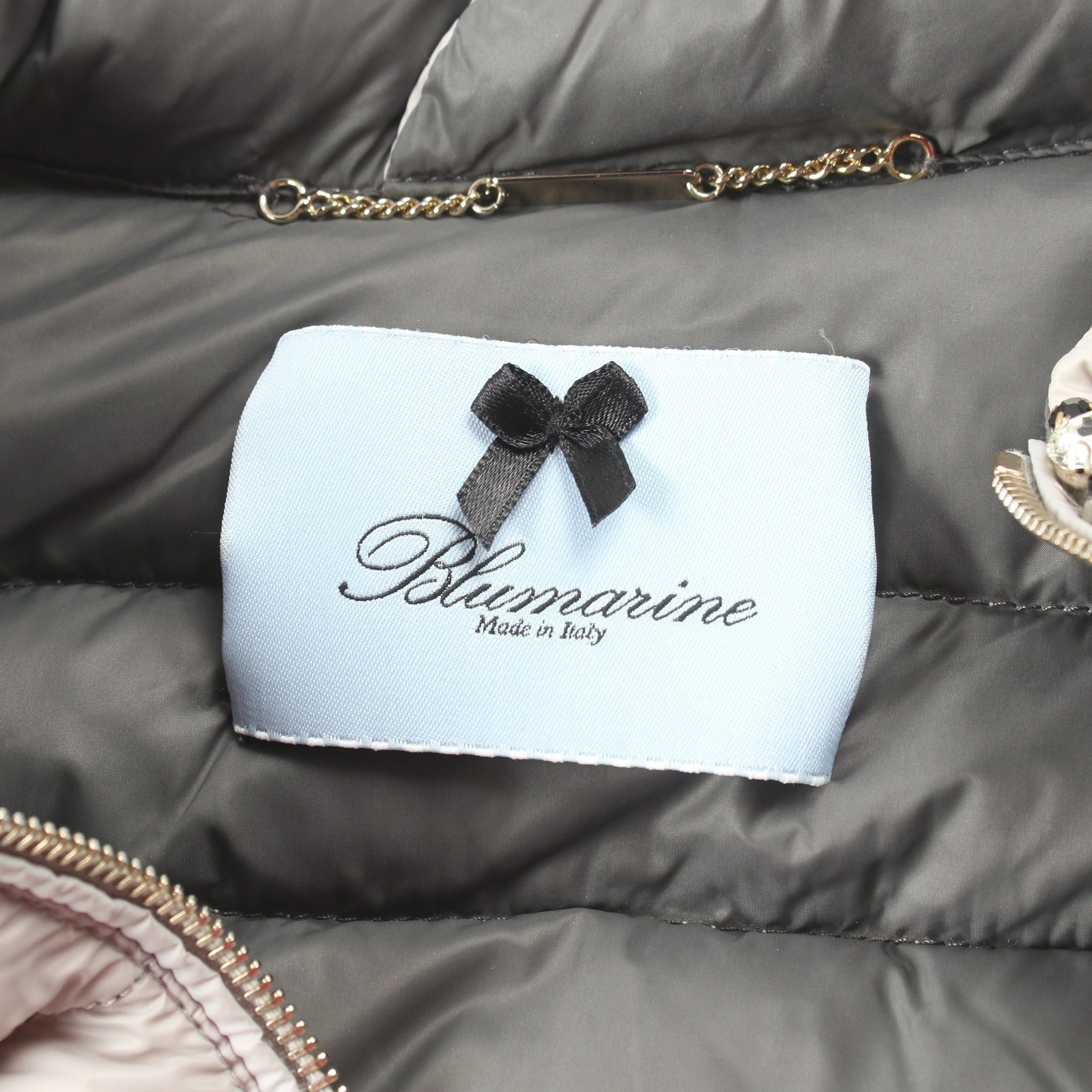 Blumarine Blumarine Down Jacket Nylon Light Gray Bijou Size ONE SIZE - 3 Thumbnail