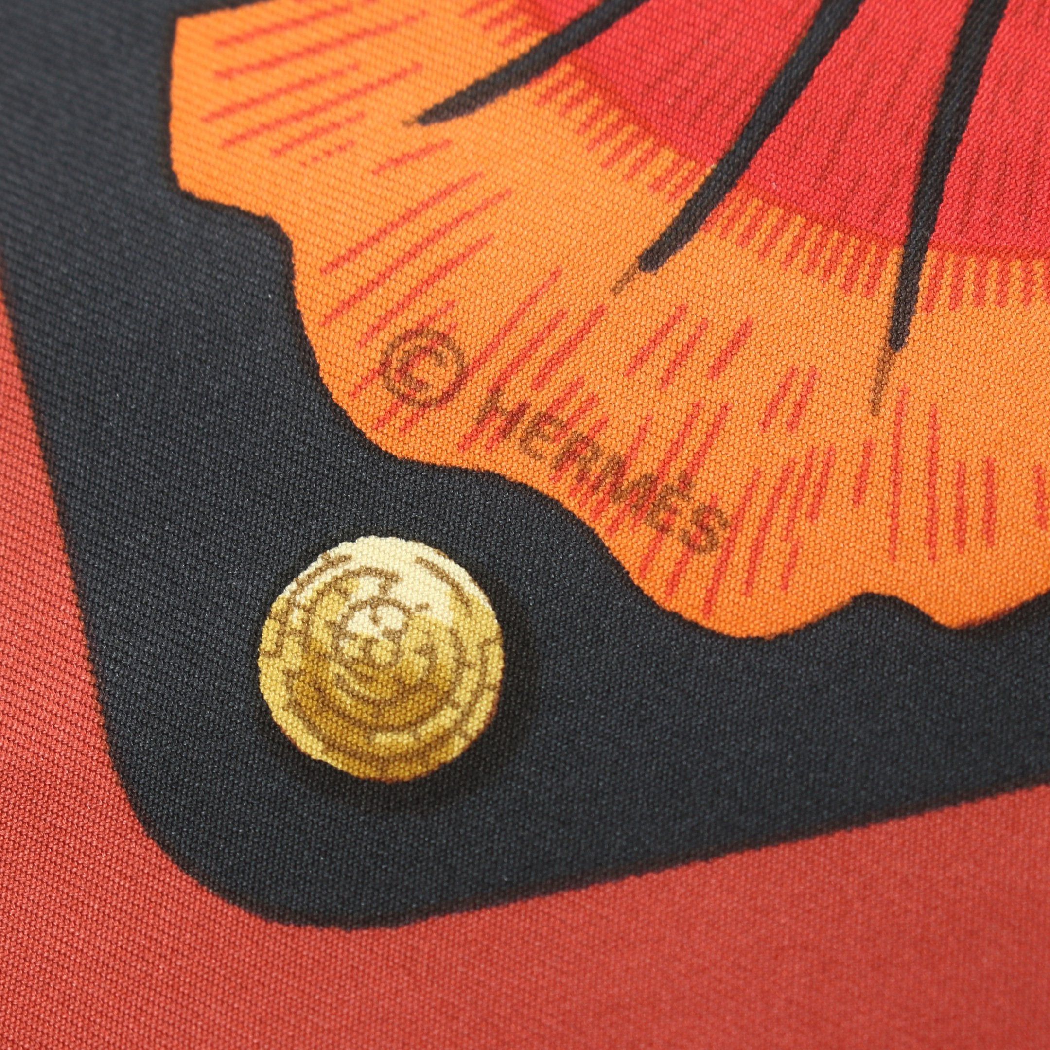Hermes Hermes Carres 90 Cheval Turc Scarf Silk Black Multicolor Size ONE SIZE - 2 Thumbnail