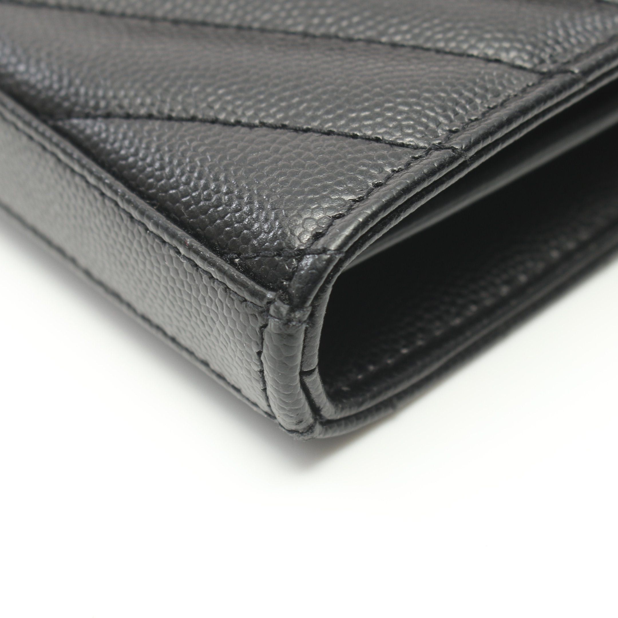 Yves Saint Laurent Yves Saint Laurent Monogram Saint Laurent Chain Wallet Leather Black Size ONE SIZE - 7 Thumbnail