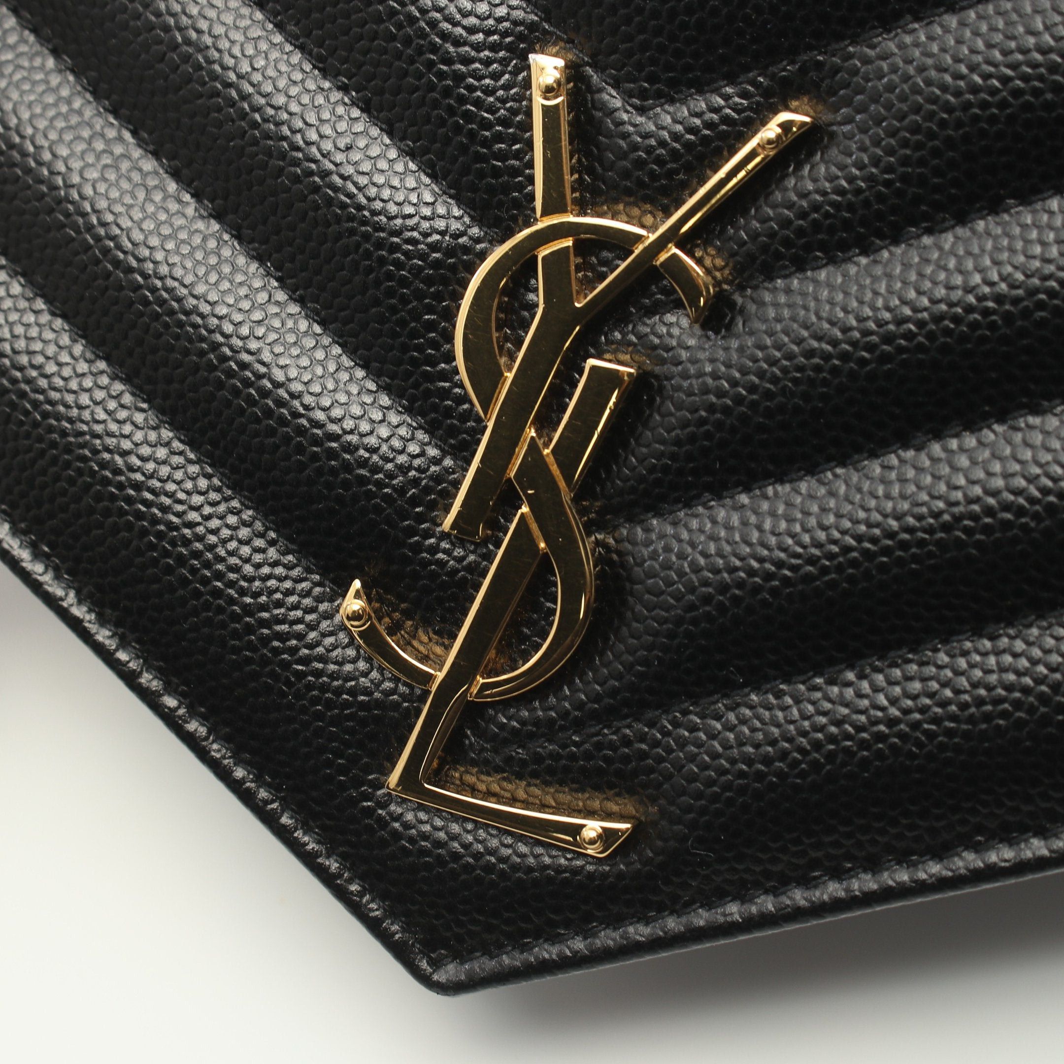 Yves Saint Laurent Yves Saint Laurent Monogram Saint Laurent Chain Wallet Leather Black Size ONE SIZE - 6 Thumbnail