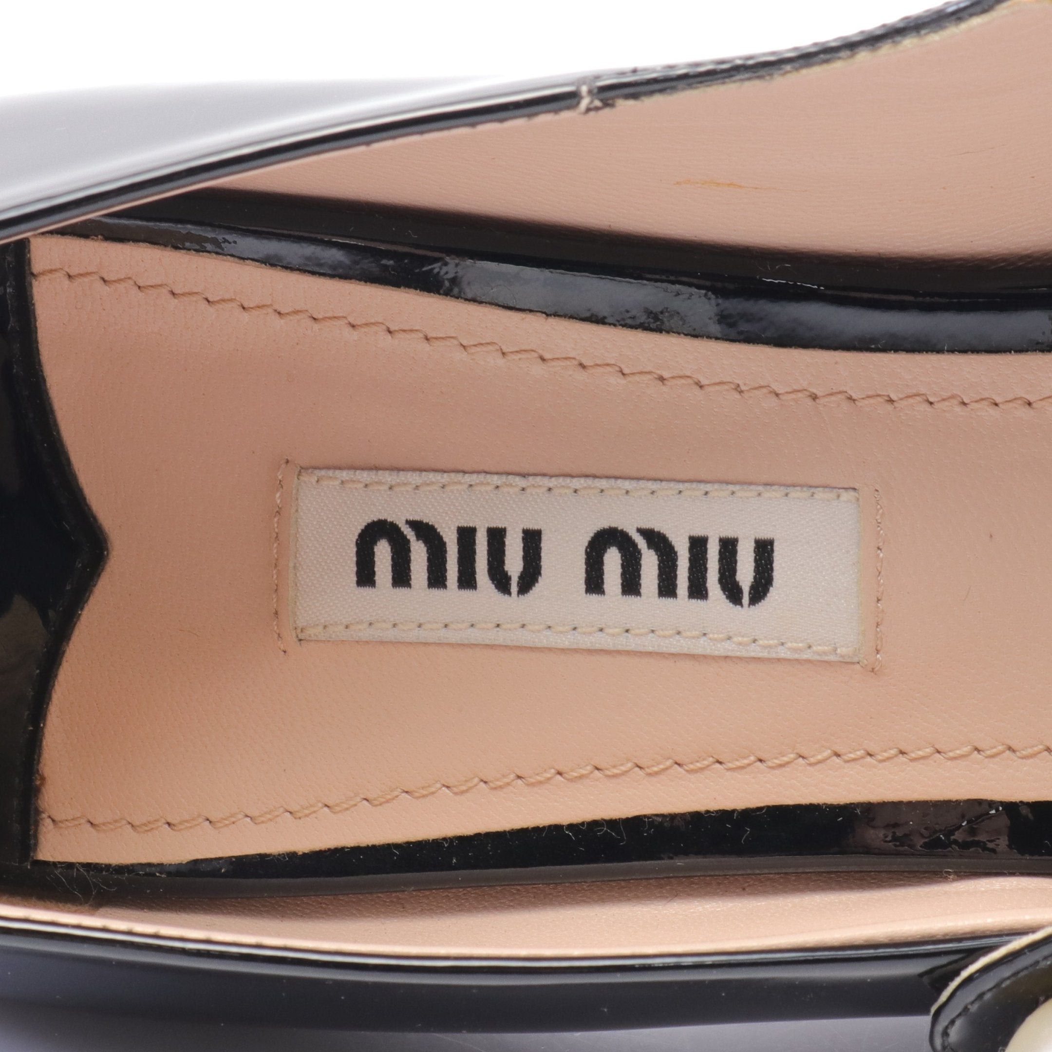 Miu Miu Miu Miu Pumps Patent Leather Black Size ONE SIZE - 5 Thumbnail