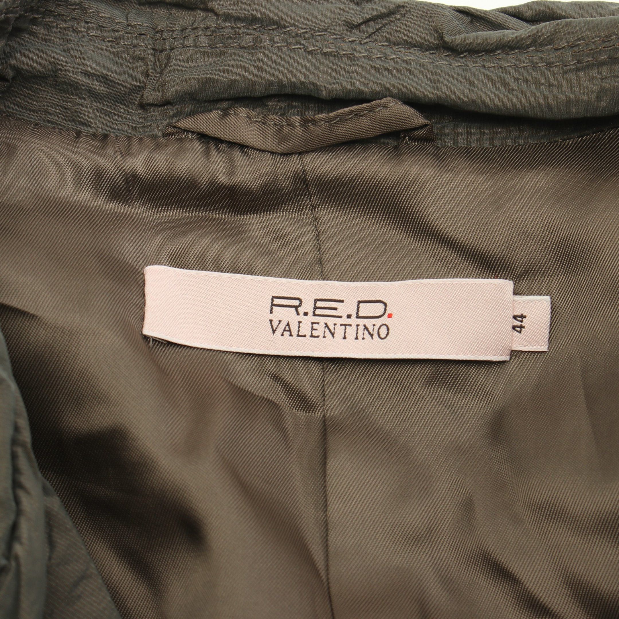 Valentino Valentino Washed Nylon Frill Trench Coat Gray Green Crinkle Processing Polarization Size ONE SIZE - 3 Thumbnail