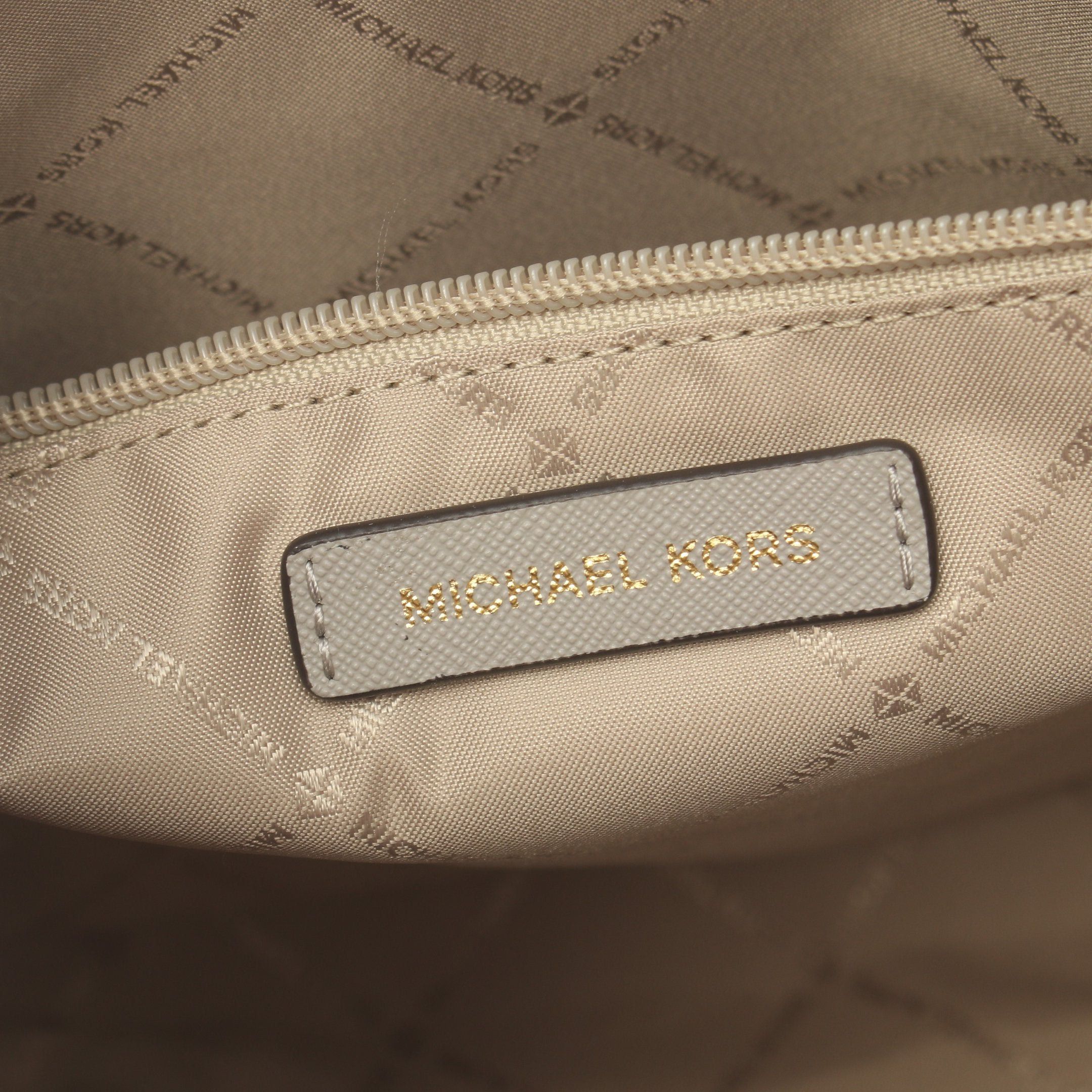 Michael Kors Michael Kors Charlotte Large Shoulder Bag Tote Leather Gray Size ONE SIZE - 4 Thumbnail