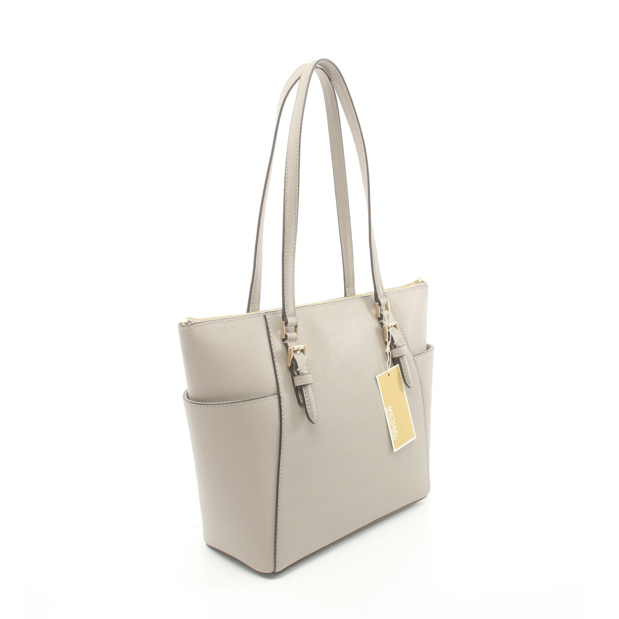 Michael Kors Michael Kors Charlotte Large Shoulder Bag Tote Leather Gray Size ONE SIZE - 2 Thumbnail
