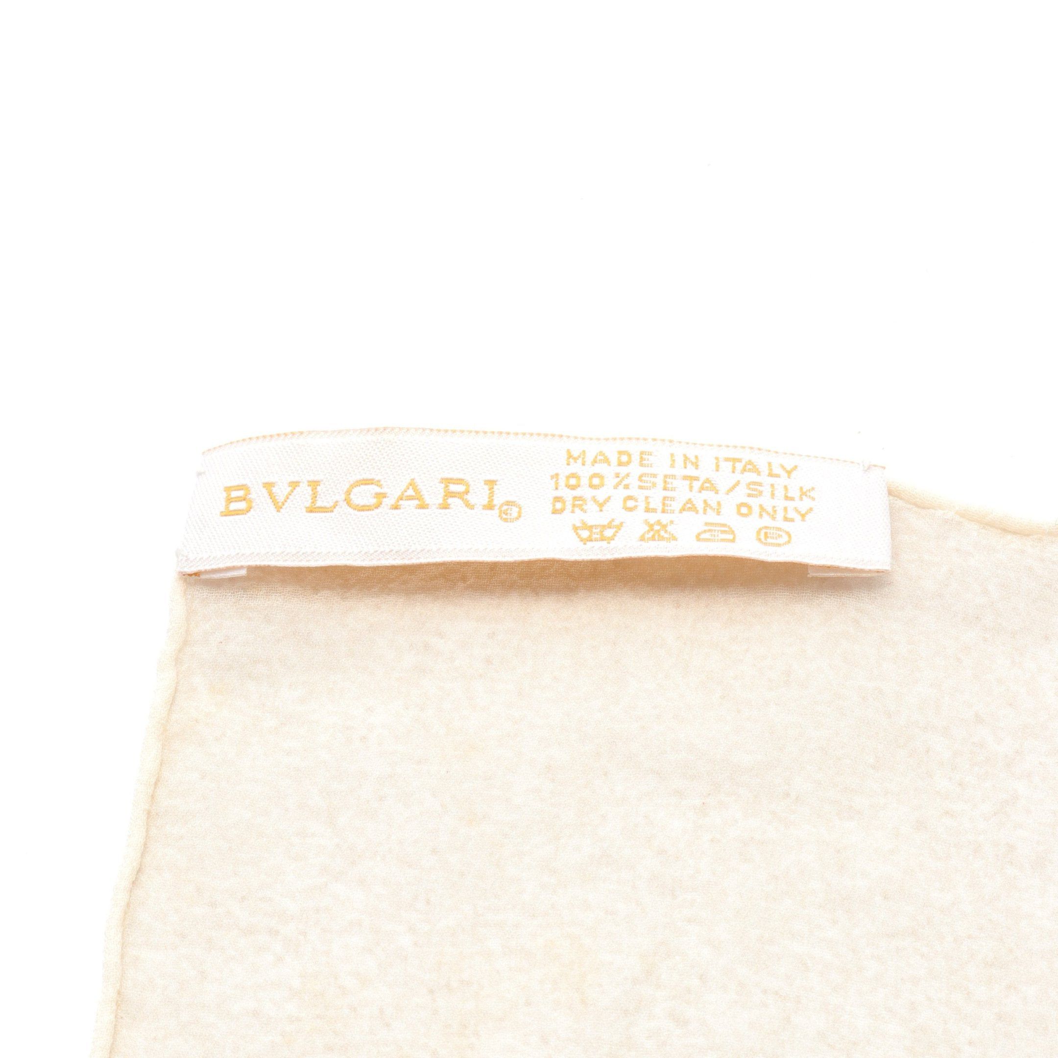 Bvlgari Bvlgari Bulgari Stall Silk Light Beige Brown Red Size ONE SIZE - 2 Thumbnail