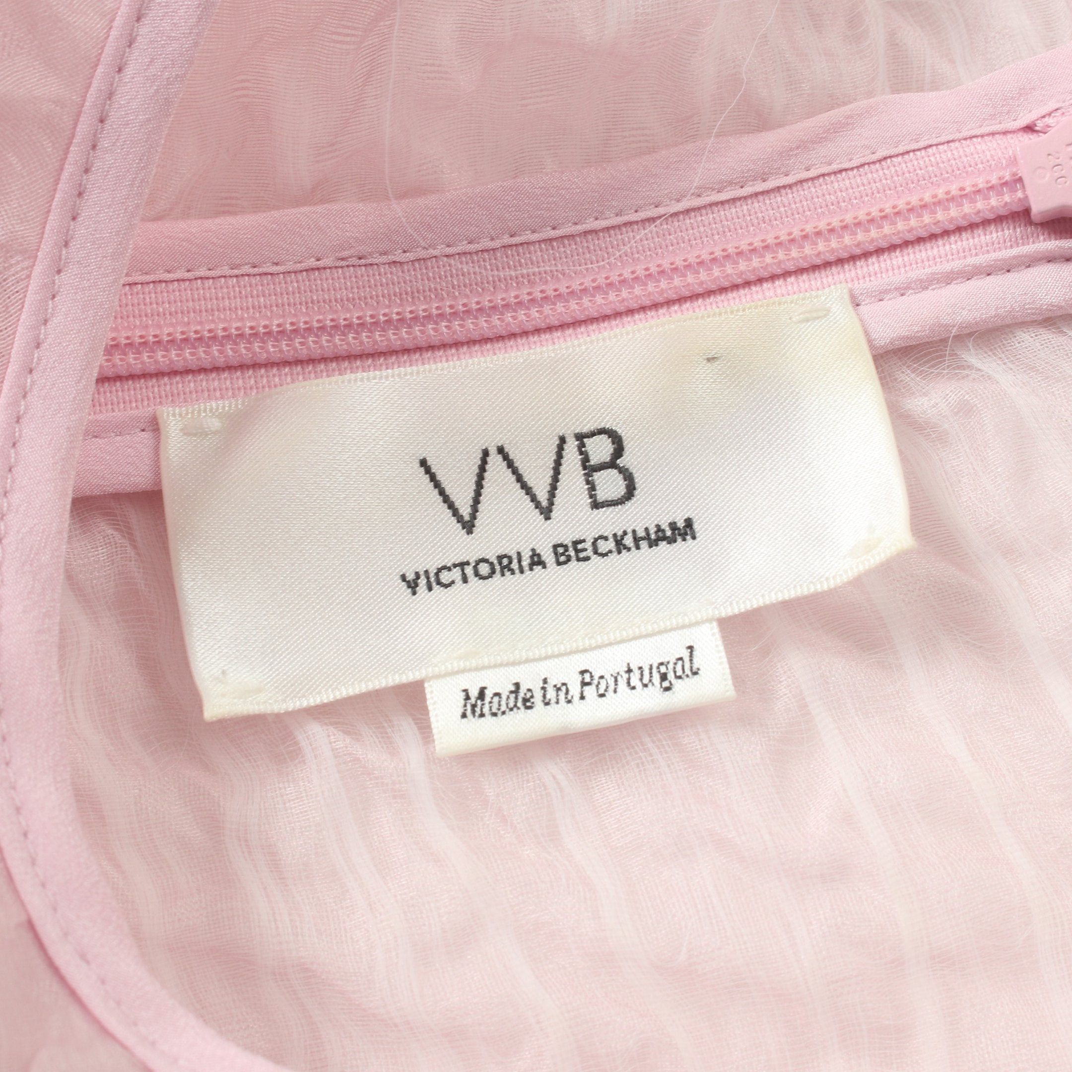 Victoria Beckham Victoria Beckham Tiered Black Chemise Midi Dress One Piece Silk Pink Size ONE SIZE - 4 Thumbnail