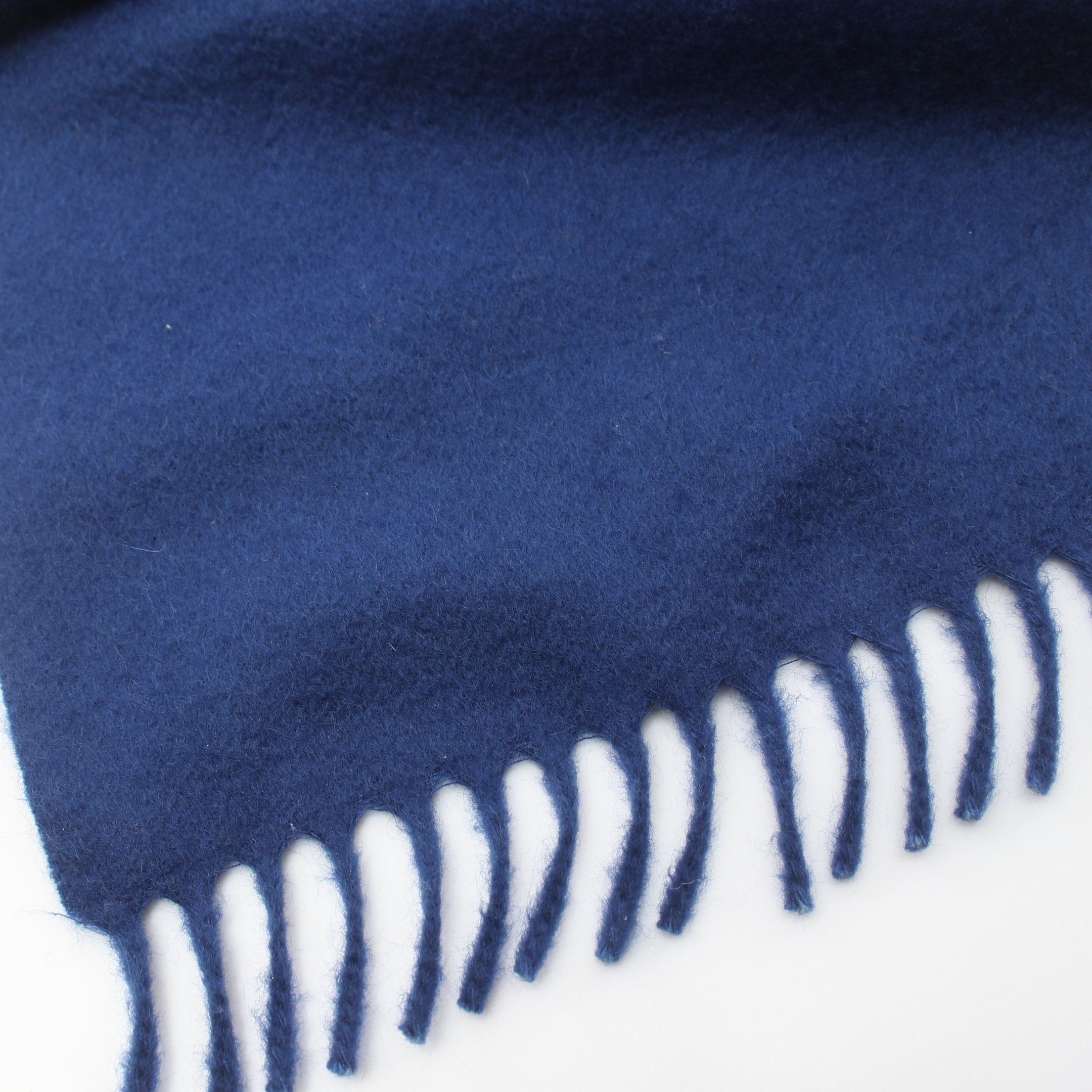 Prada Prada Scarf Logo Embroidery Cashmere Blue Size ONE SIZE - 5 Thumbnail