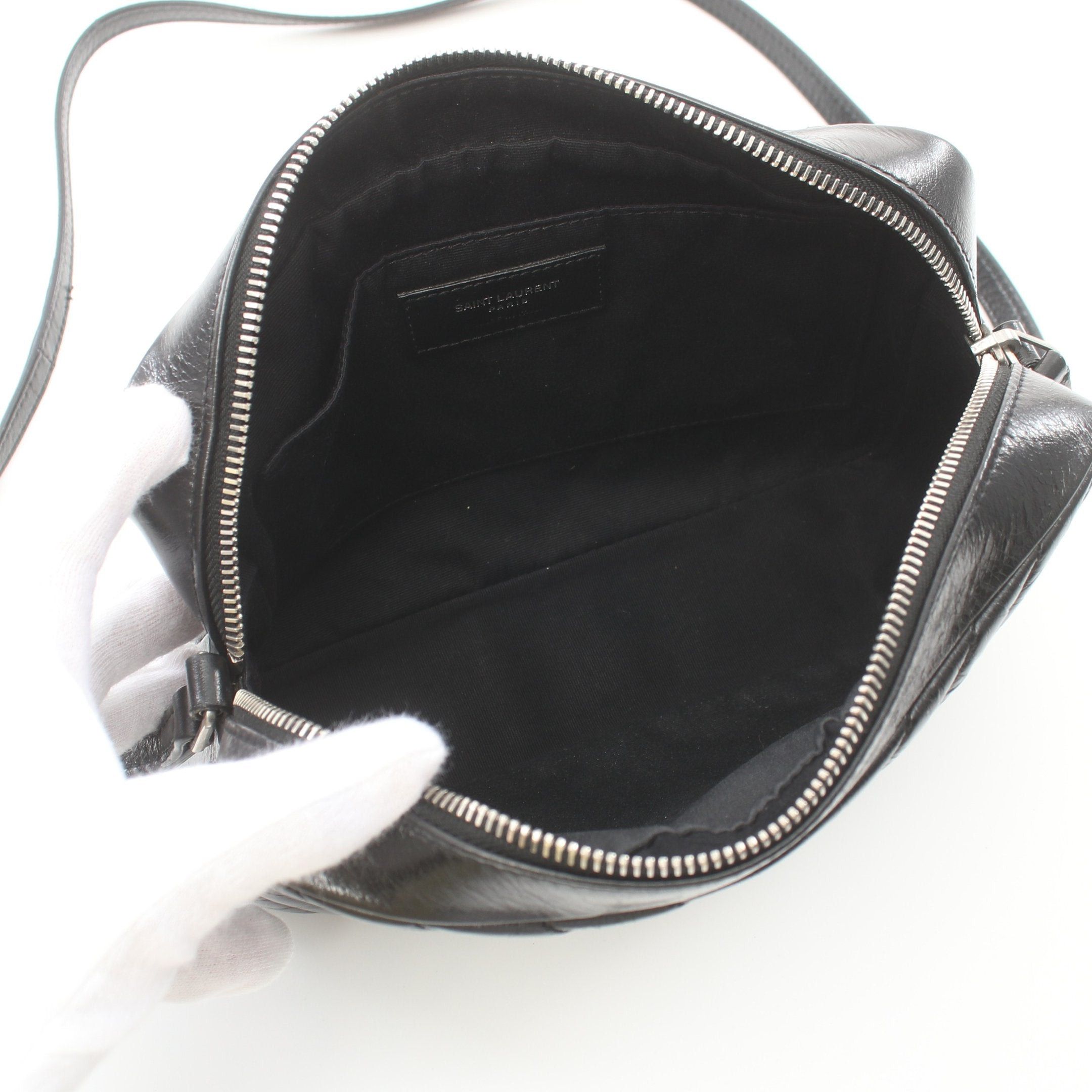 Yves Saint Laurent Yves Saint Laurent Lou Roux Monogram Camera Bag Shoulder Leather Black Size ONE SIZE - 3 Thumbnail