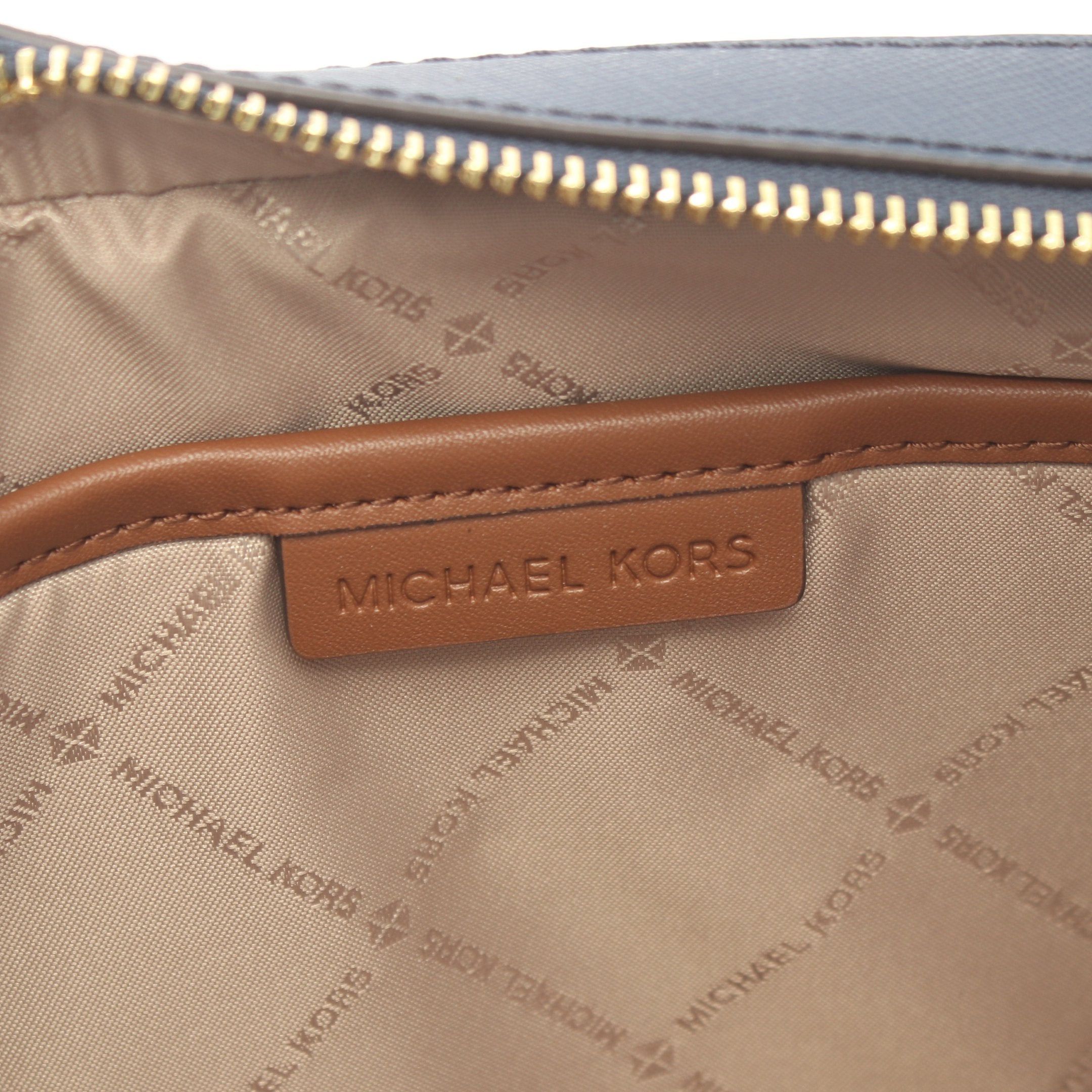 Michael Kors Michael Kors Jet Set Item Shoulder Bag Leather Navy Brown Size ONE SIZE - 4 Thumbnail