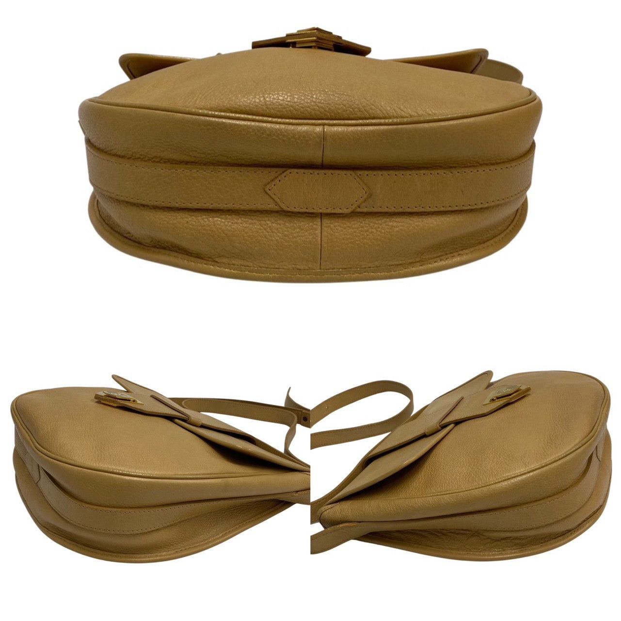 Yves Saint Laurent Yves Saint Laurent Shoulder Bag Beige Leather Size ONE SIZE - 7 Thumbnail