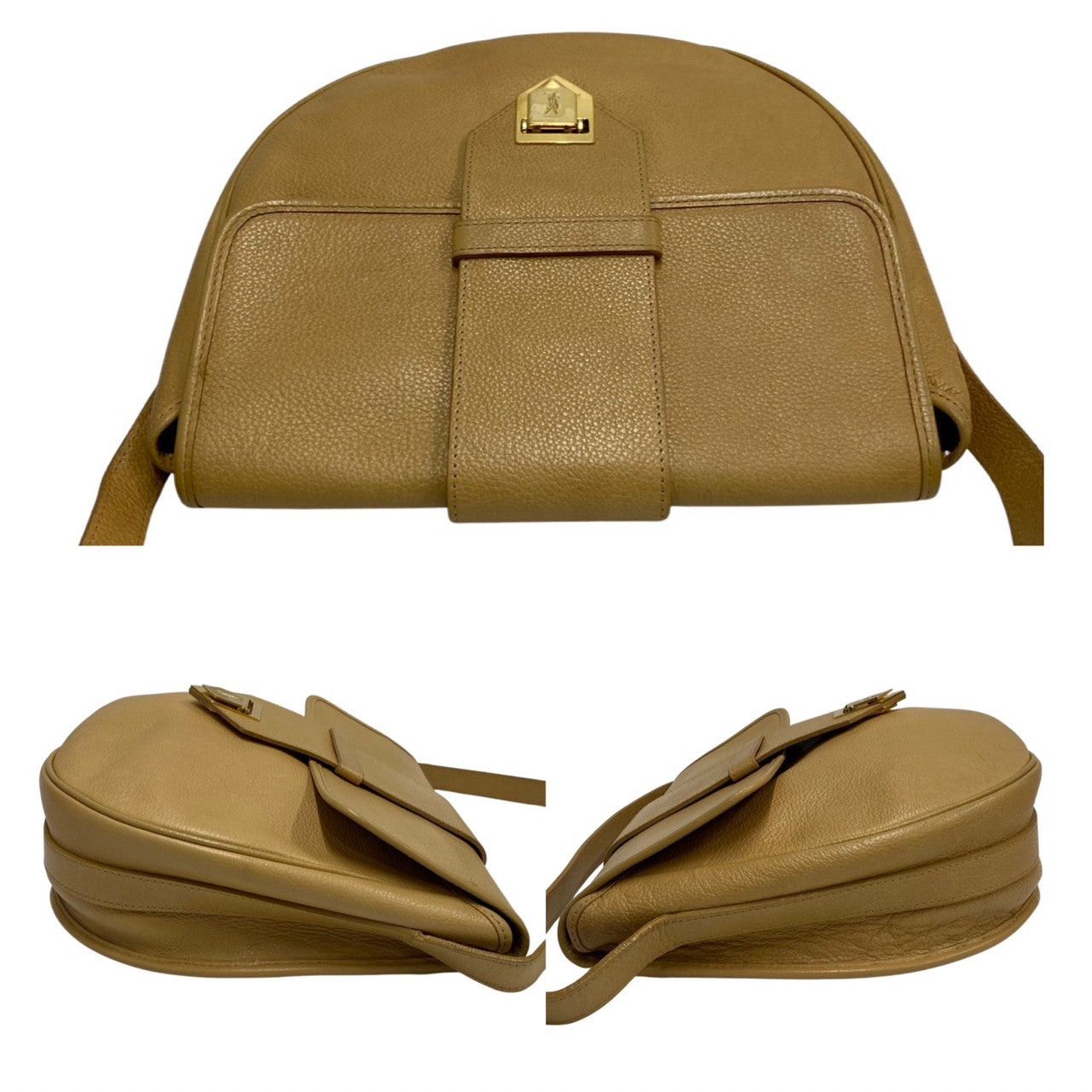 Yves Saint Laurent Yves Saint Laurent Shoulder Bag Beige Leather Size ONE SIZE - 5 Thumbnail
