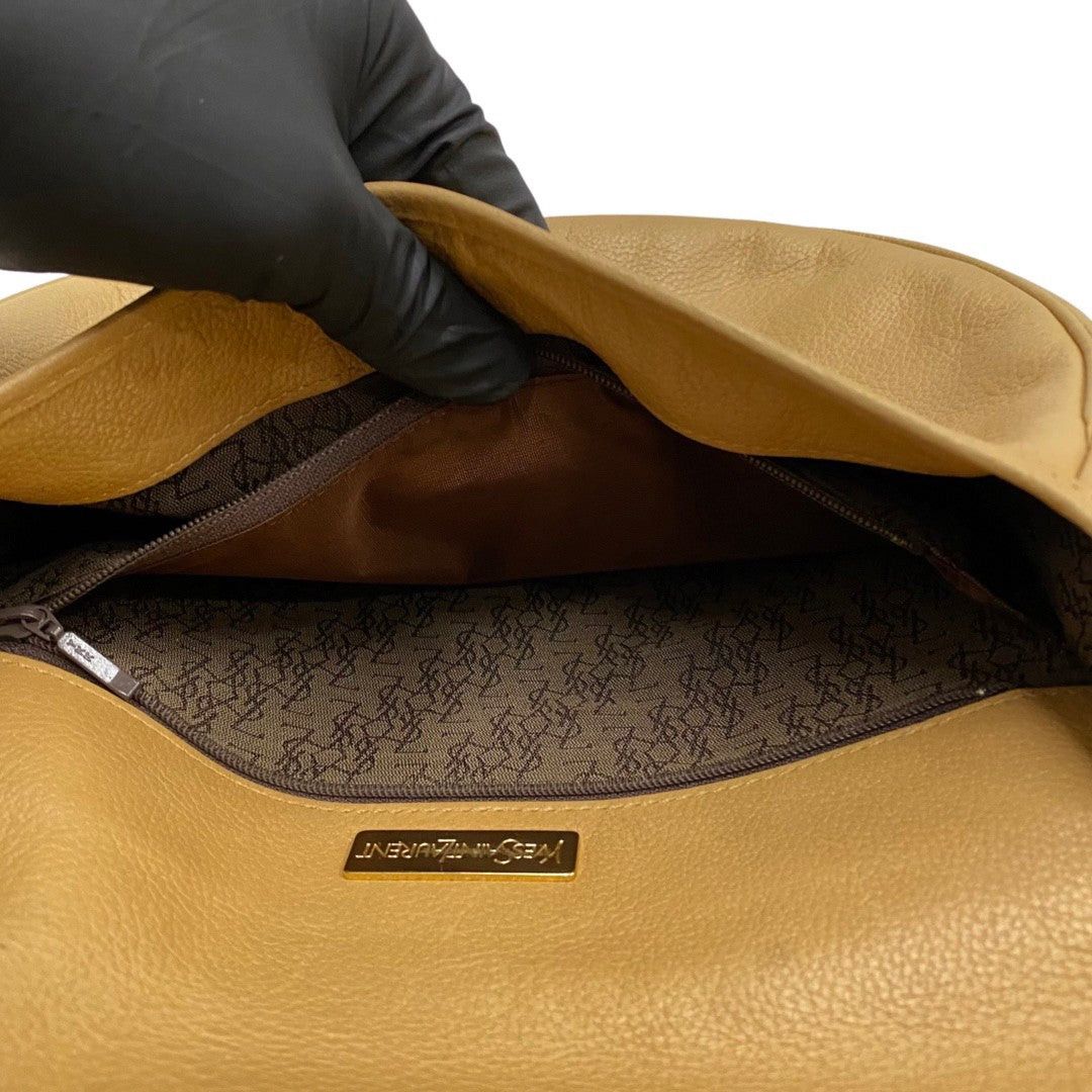 Yves Saint Laurent Yves Saint Laurent Shoulder Bag Beige Leather Size ONE SIZE - 9 Thumbnail