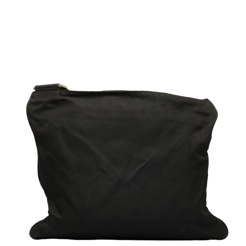 Prada Prada Prada Nylon Triangle Logo Plate Shoulder Bag Black Canvas Crossbody Bag in Good Condition Size ONE SIZE - 3 Thumbnail