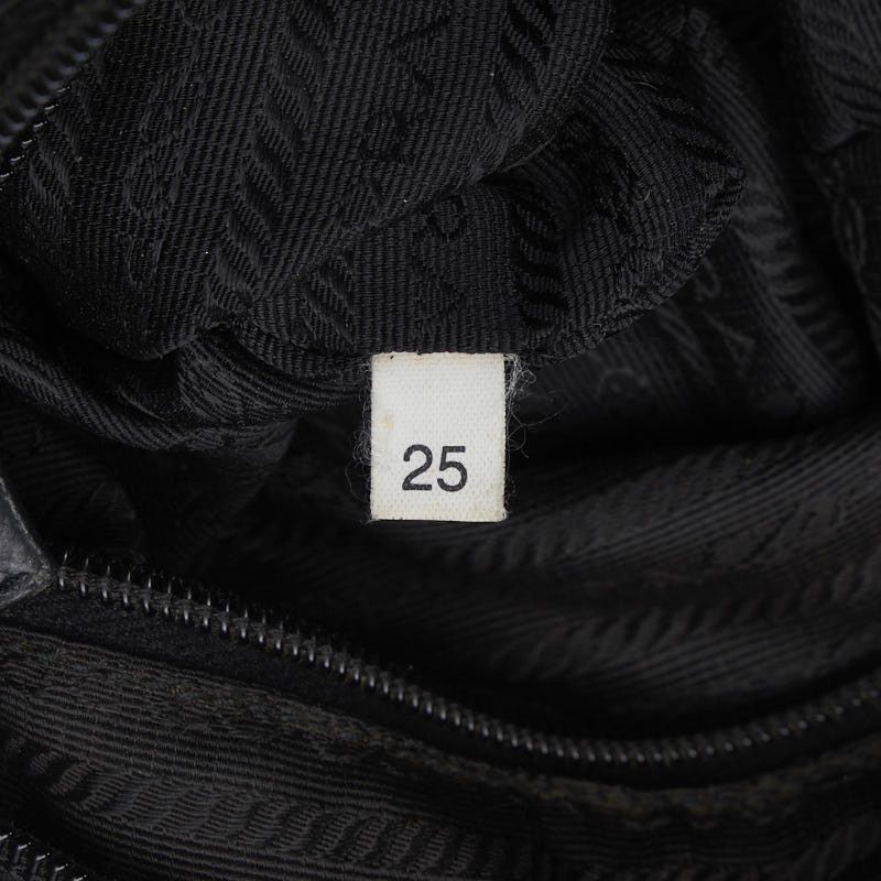 Prada Prada Prada Nylon Triangle Logo Plate Shoulder Bag Black Canvas Crossbody Bag in Good Condition Size ONE SIZE - 9 Thumbnail