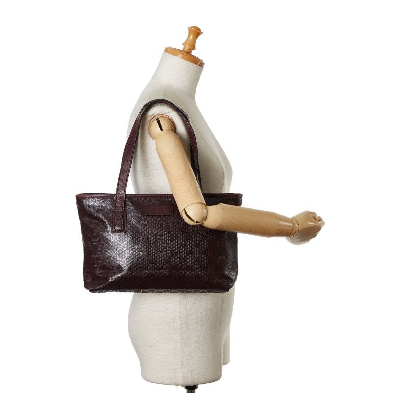 Gucci Gucci Gucci GG Imprime Tote Bag PVC Leather 213138 Plastic Tote Bag 213138 in Very Good Condition Size ONE SIZE - 9 Thumbnail