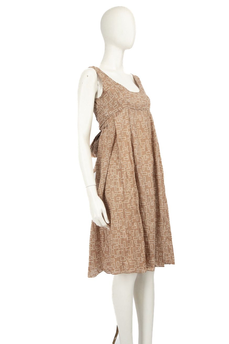 Marni Brown Abstract Sleeveless Midi Dress Size M / US 6-8 / IT 42-44 - 2 Thumbnail