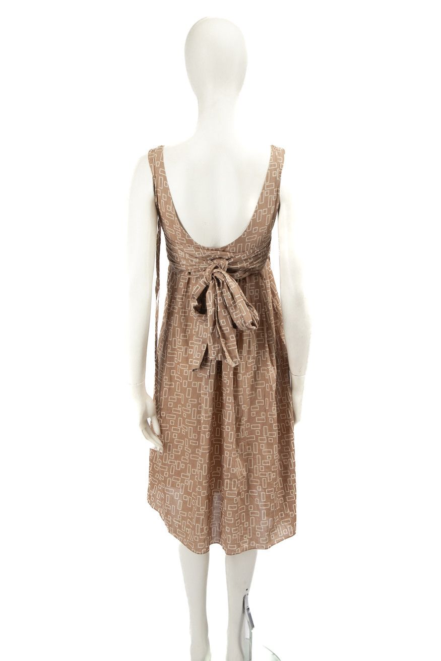 Marni Brown Abstract Sleeveless Midi Dress Size M / US 6-8 / IT 42-44 - 3 Thumbnail