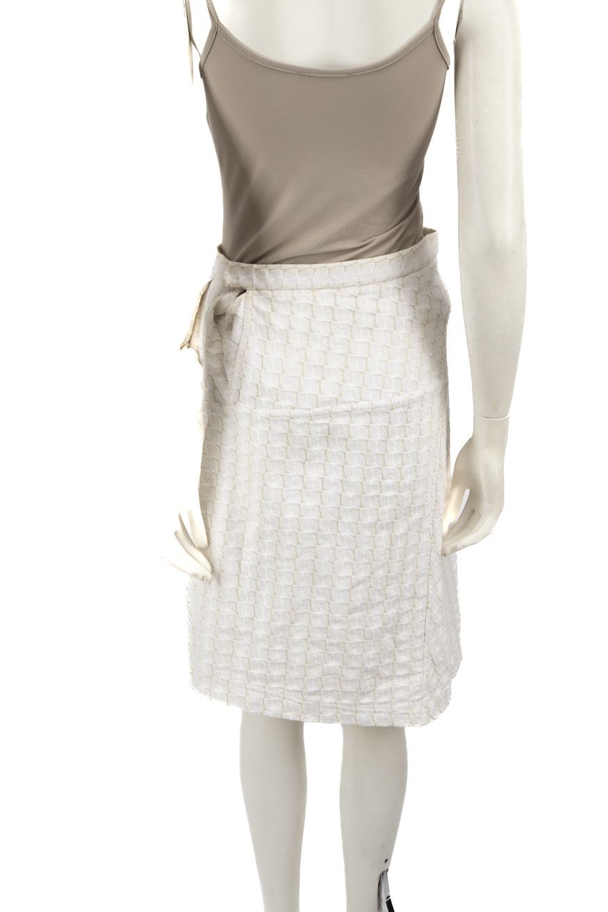 Marni White Abstract Pattern Knee Length Skirt Size 27" / US 4 / IT 40 - 3 Thumbnail