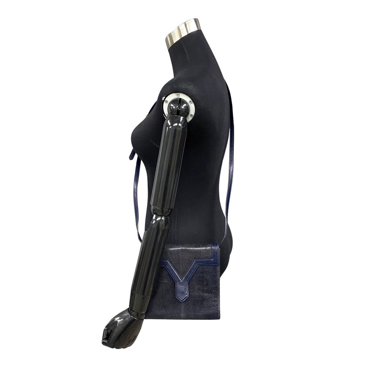Yves Saint Laurent Yves Saint Laurent Shoulder Bag Navy Lizard Size ONE SIZE - 2 Thumbnail