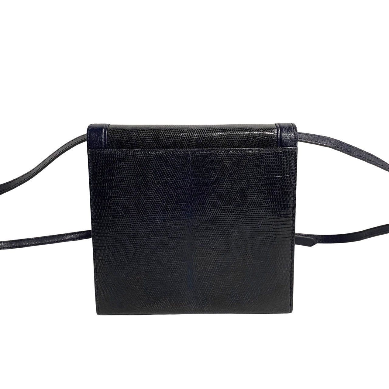 Yves Saint Laurent Yves Saint Laurent Shoulder Bag Navy Lizard Size ONE SIZE - 4 Thumbnail