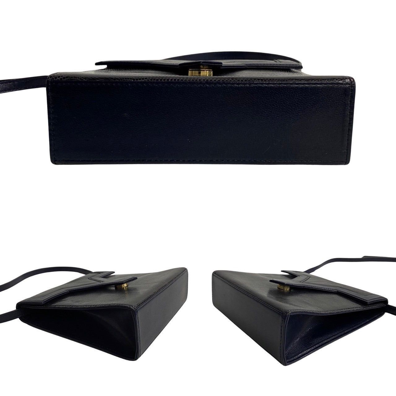 Yves Saint Laurent Yves Saint Laurent Shoulder Bag Navy Lizard Size ONE SIZE - 8 Thumbnail