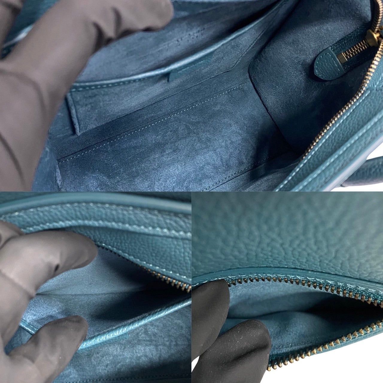 Celine Celine Handbag Green Leather Size ONE SIZE - 9 Thumbnail