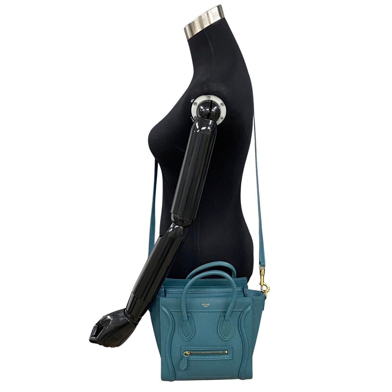 Celine Celine Handbag Green Leather Size ONE SIZE - 2 Thumbnail