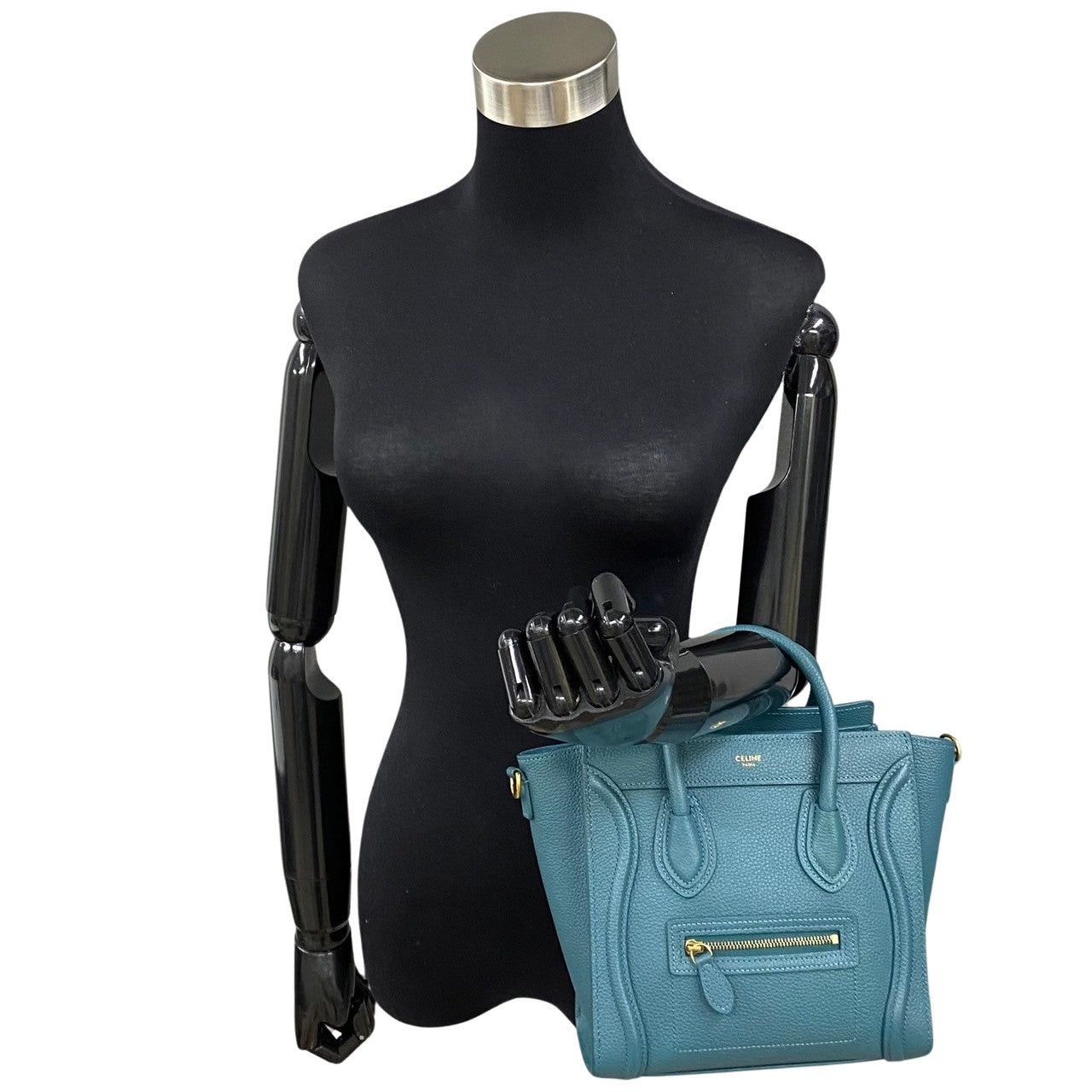 Celine Celine Handbag Green Leather Size ONE SIZE - 3 Thumbnail