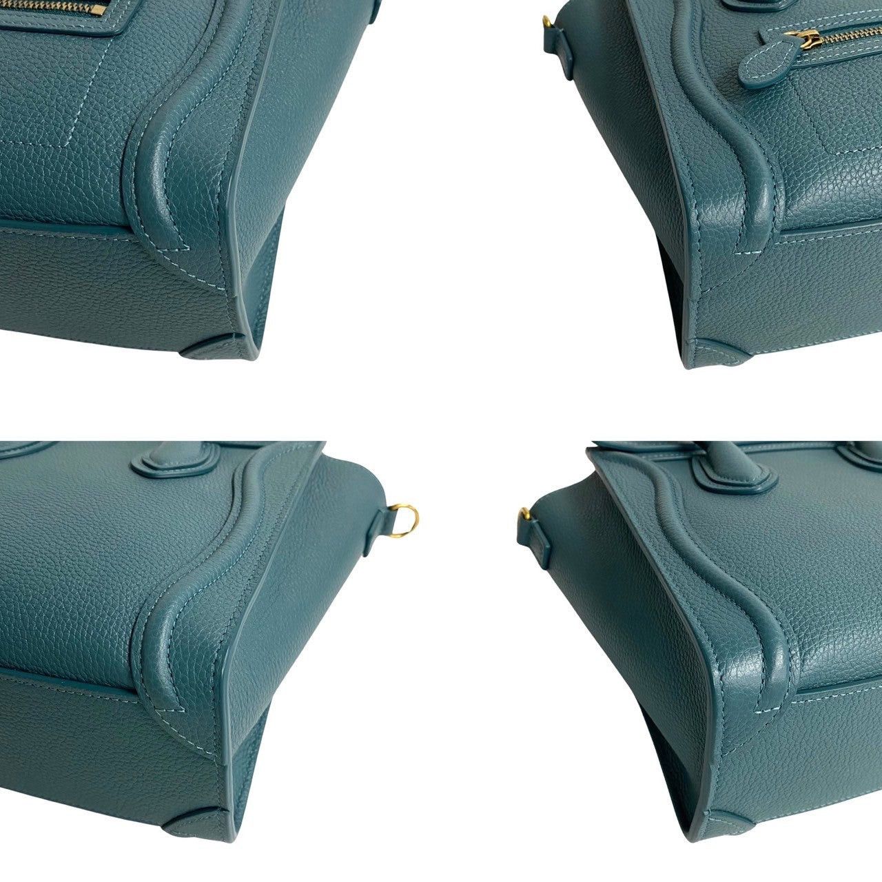 Celine Celine Handbag Green Leather Size ONE SIZE - 8 Thumbnail