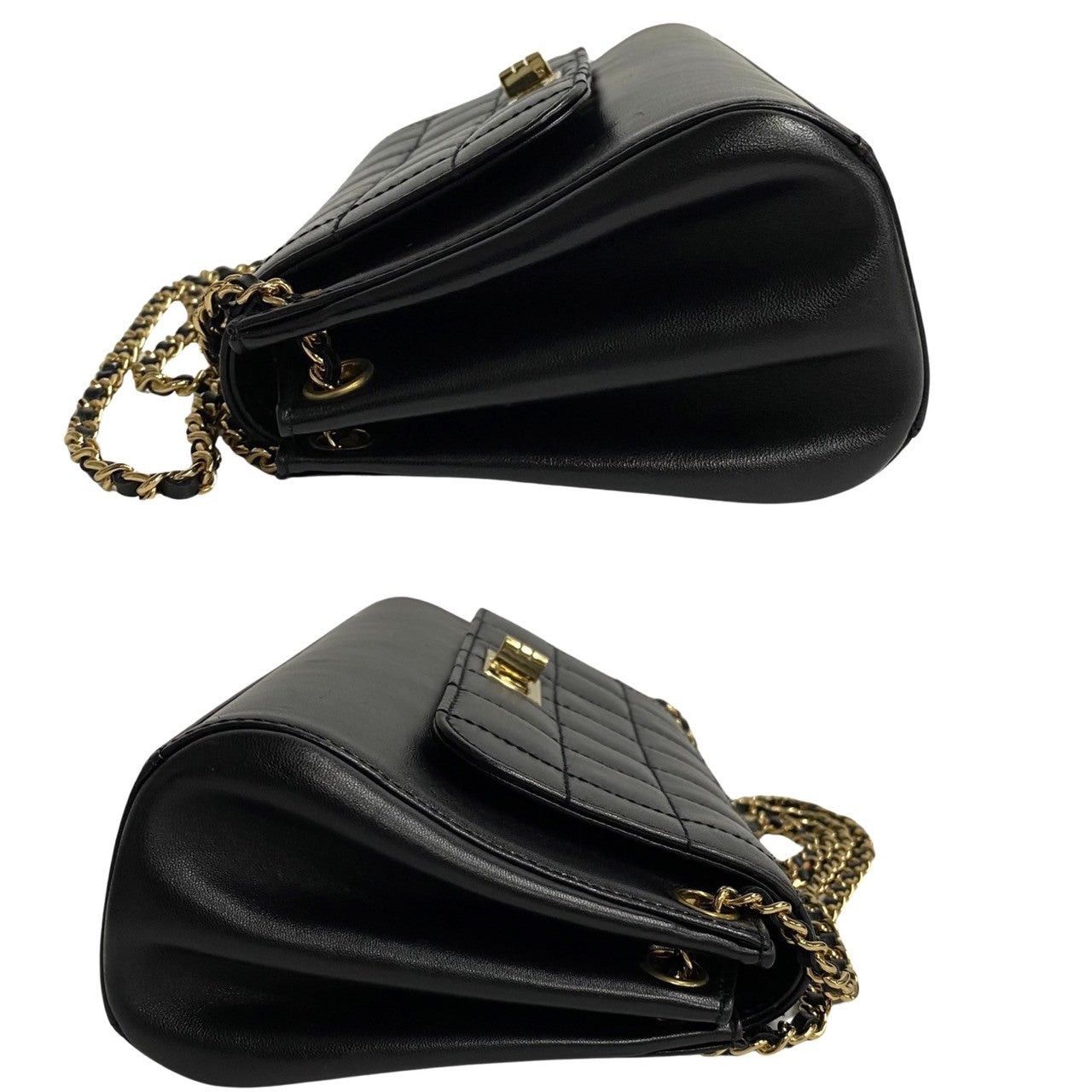 Chanel Chanel Handbag Black Leather Size ONE SIZE - 6 Thumbnail