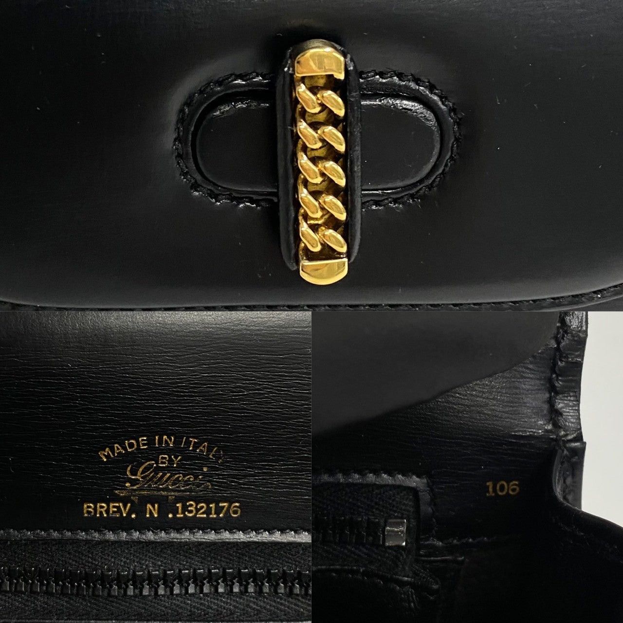 Gucci Gucci Handbag Black Vitello Size ONE SIZE - 3 Thumbnail