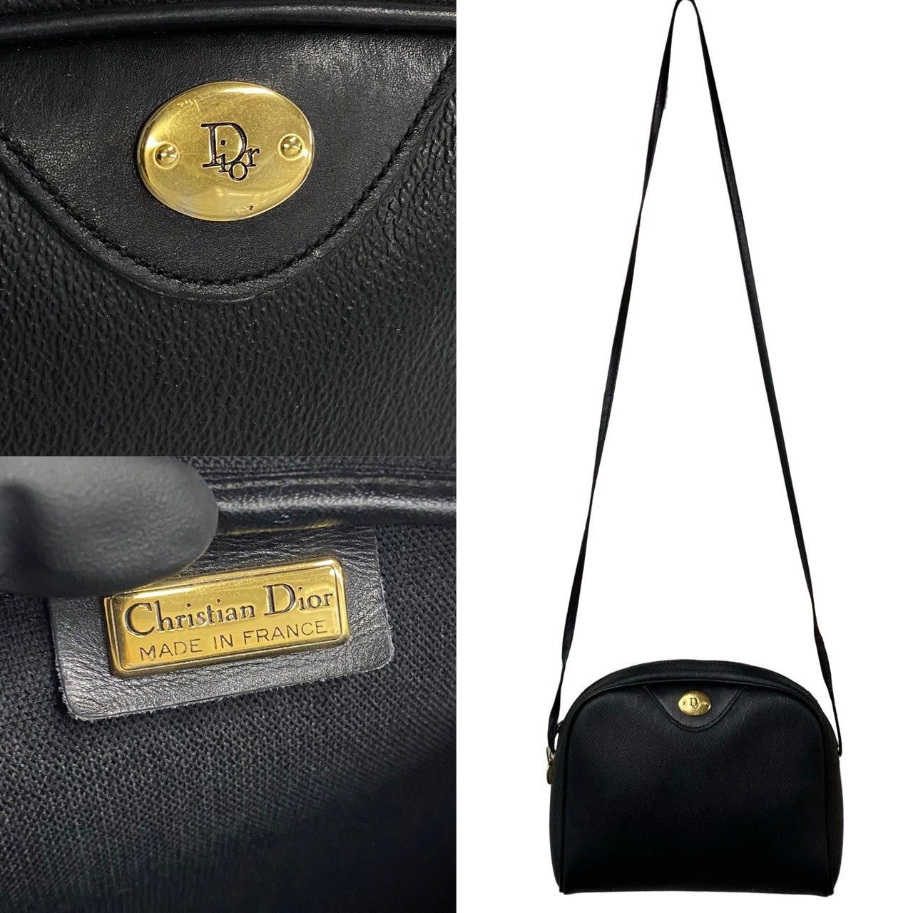 Dior Dior Shoulder Bag Black Leather Size ONE SIZE - 4 Thumbnail