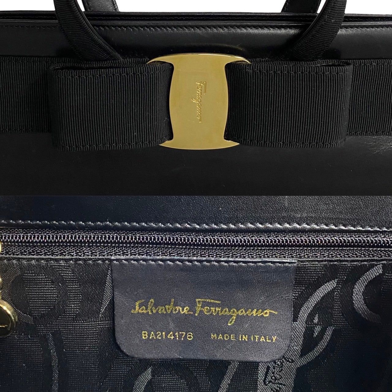 Salvatore Ferragamo Salvatore Ferragamo Handbag Black Vitello Size ONE SIZE - 3 Thumbnail