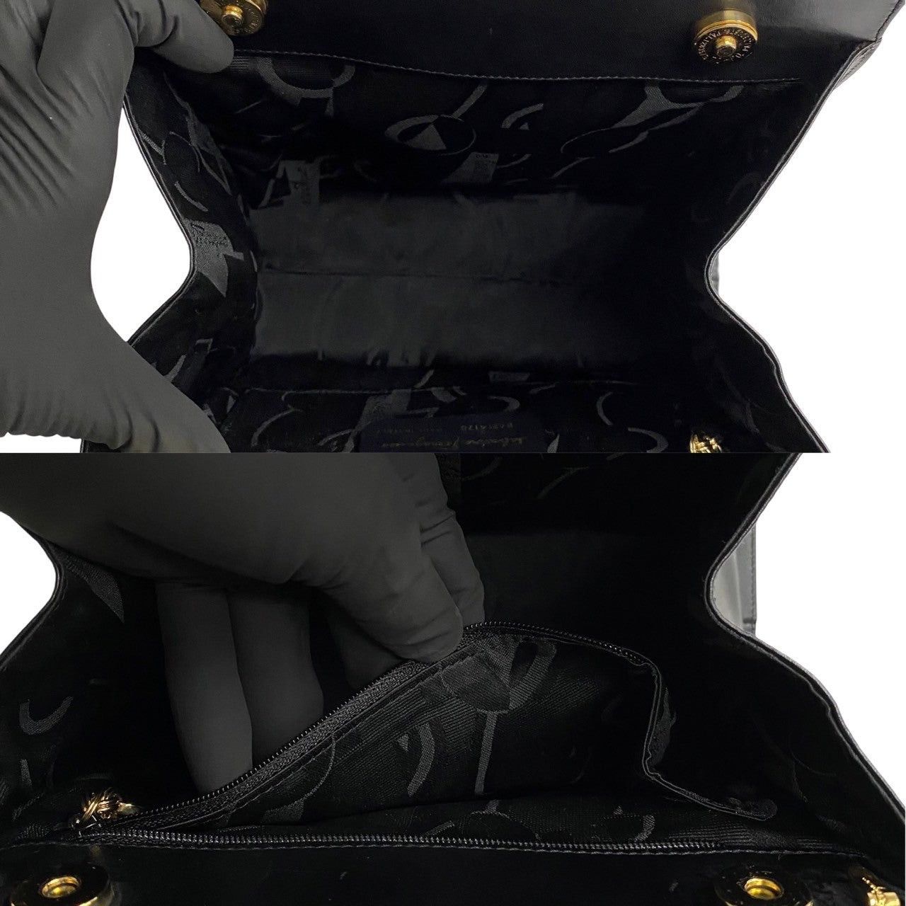 Salvatore Ferragamo Salvatore Ferragamo Handbag Black Vitello Size ONE SIZE - 8 Thumbnail