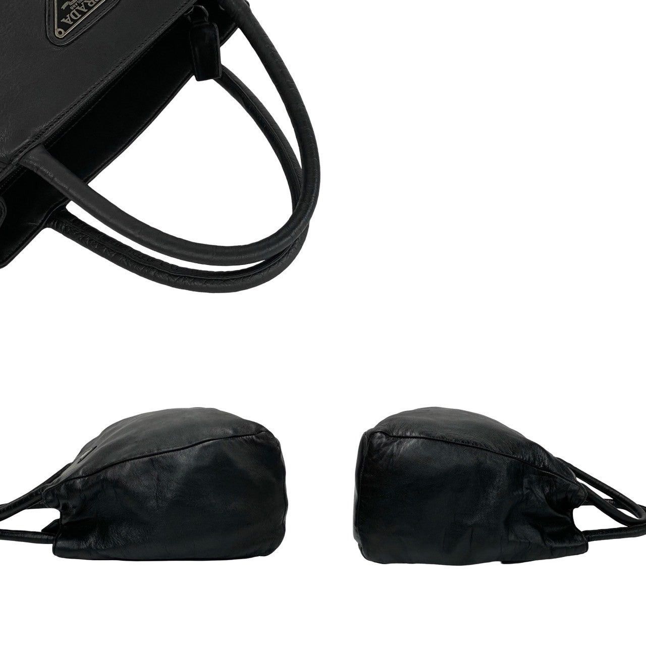 Prada Prada Handbag Black Leather Size ONE SIZE - 5 Thumbnail