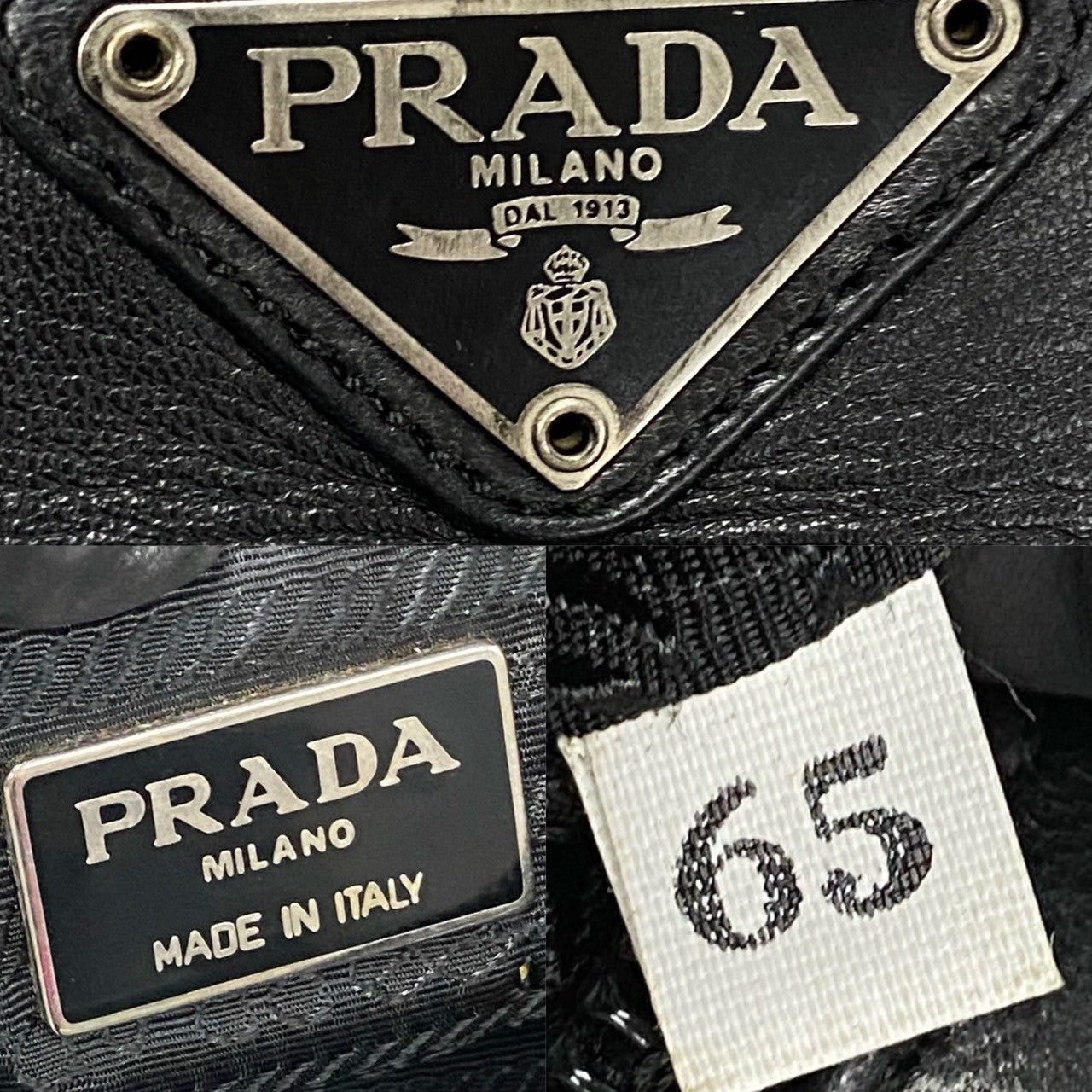 Prada Prada Handbag Black Leather Size ONE SIZE - 3 Thumbnail