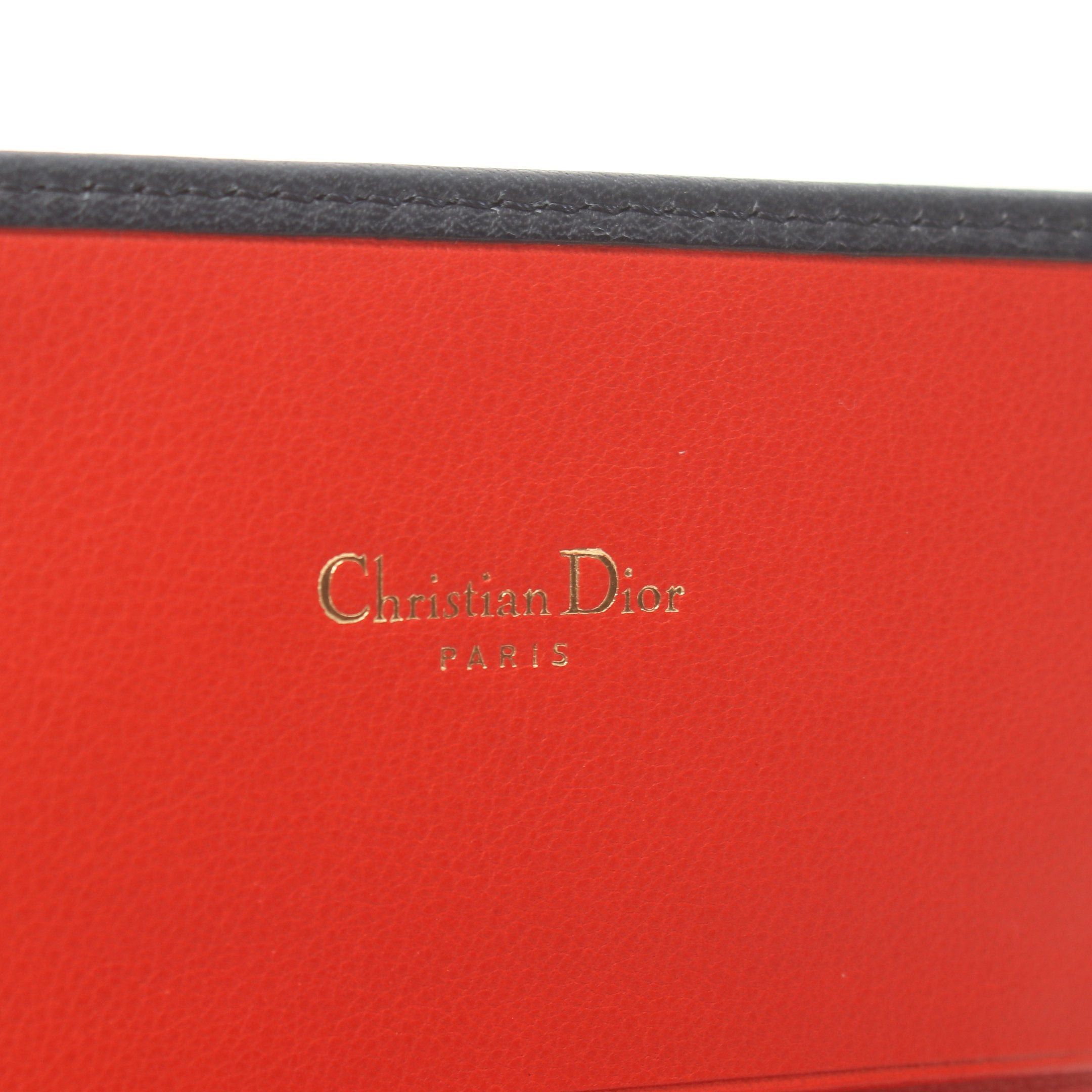Dior Dior Card Case Name Holder Leather Navy Logo Size ONE SIZE - 4 Thumbnail
