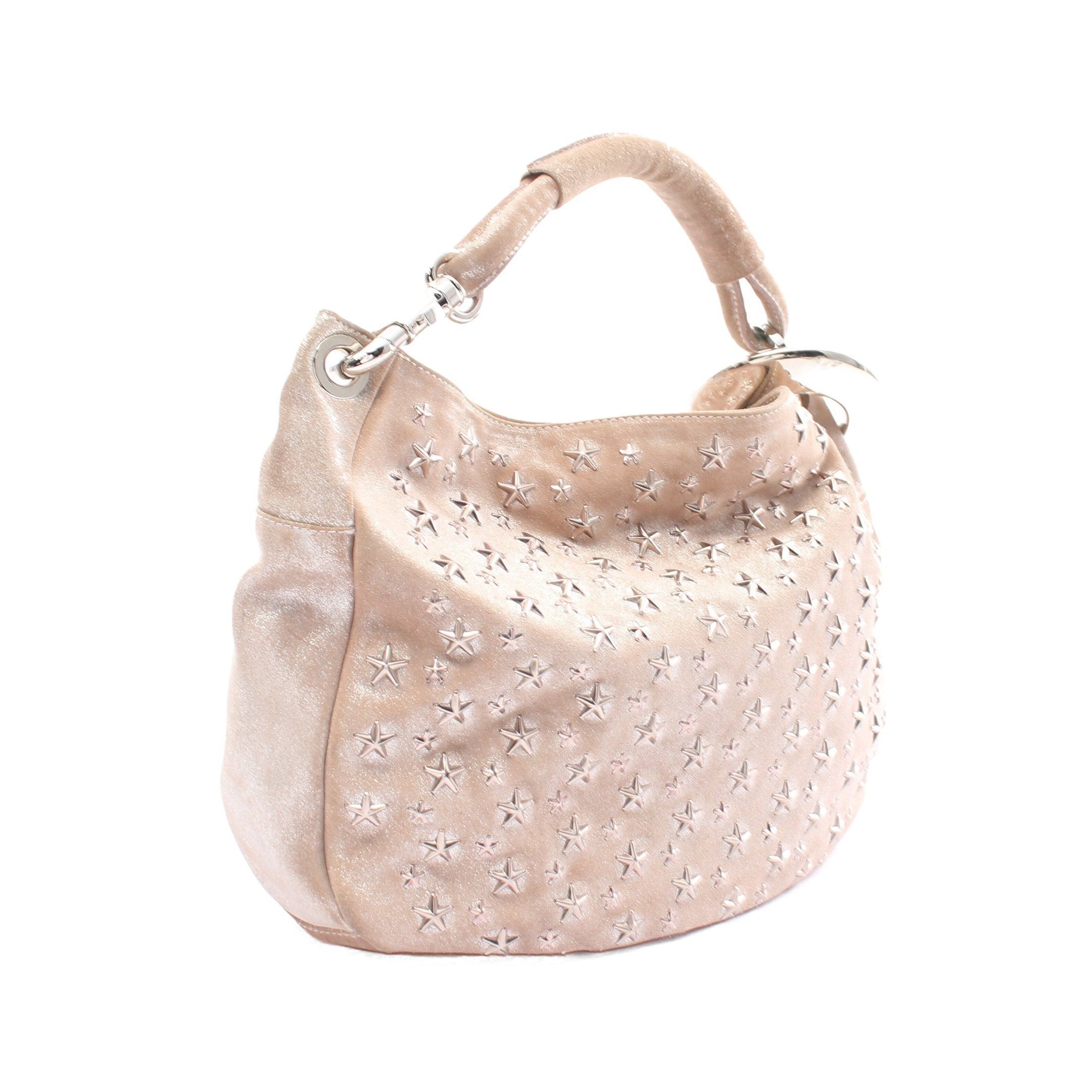 Jimmy Choo Jimmy Choo Sky Bag One Shoulder Suede Pink Beige Star Studs Size ONE SIZE - 2 Thumbnail
