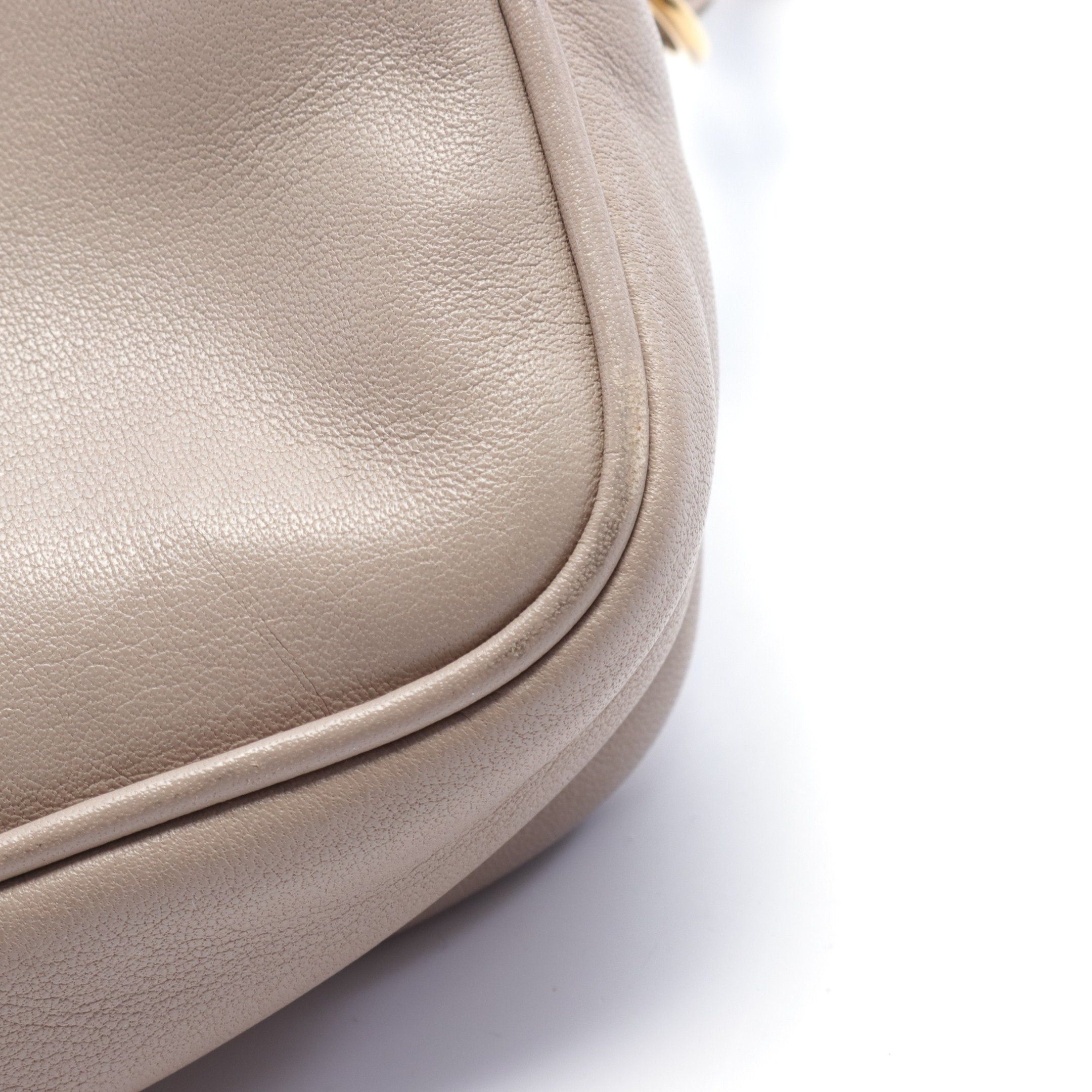 Miu Miu Miu Miu Pouch Leather Gray Beige Studs Size ONE SIZE - 6 Thumbnail