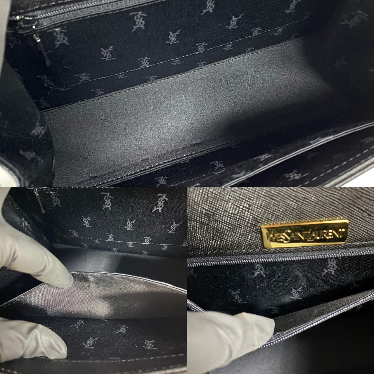 Yves Saint Laurent Yves Saint Laurent Handbag Black Leather Size ONE SIZE - 8 Thumbnail