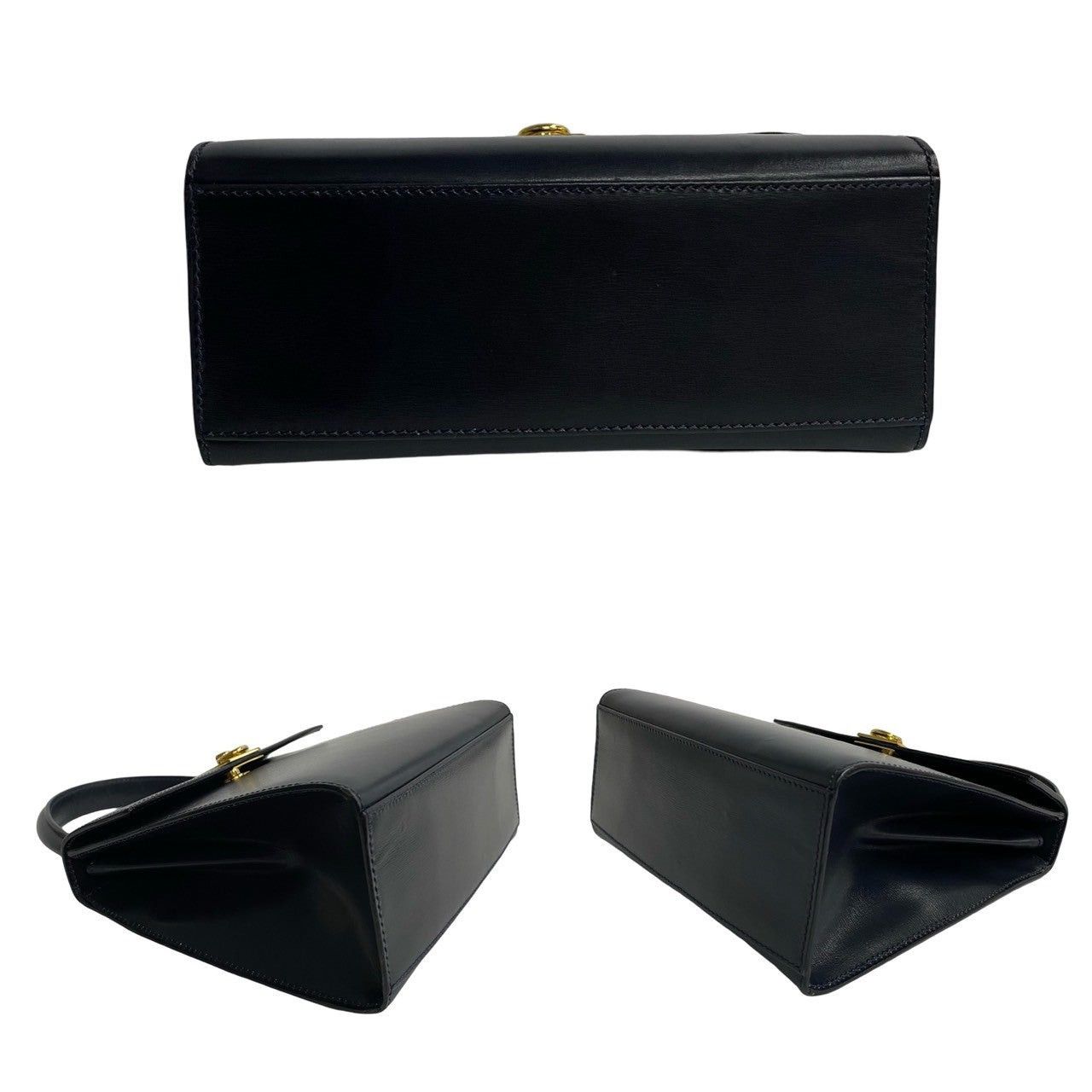 Celine Celine Handbag Navy Leather Size ONE SIZE - 6 Thumbnail