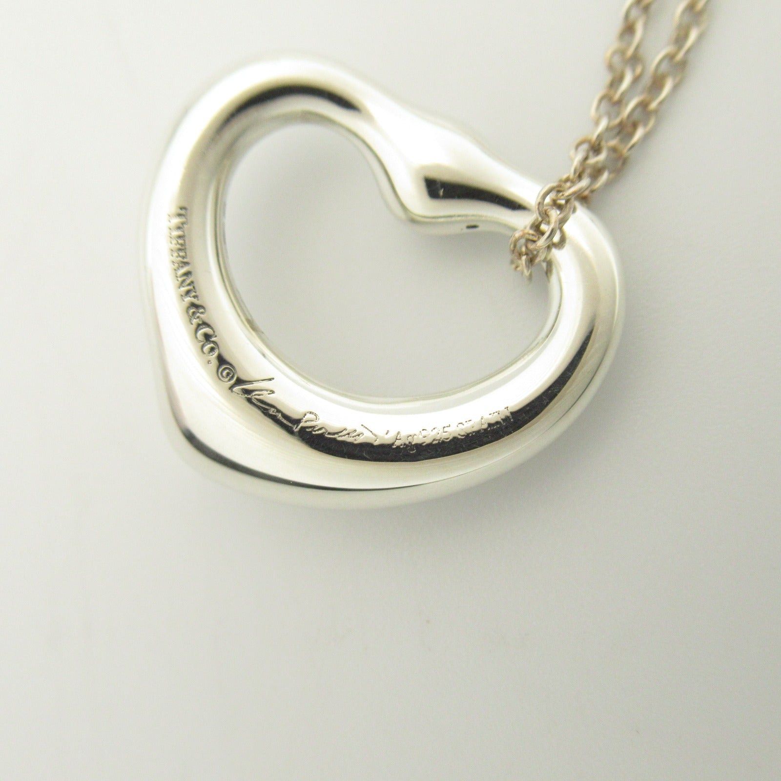 Tiffany & Co. Tiffany Co Open Heart Pink Sapphire Pendant Necklace 925 Silver Size ONE SIZE - 4 Thumbnail