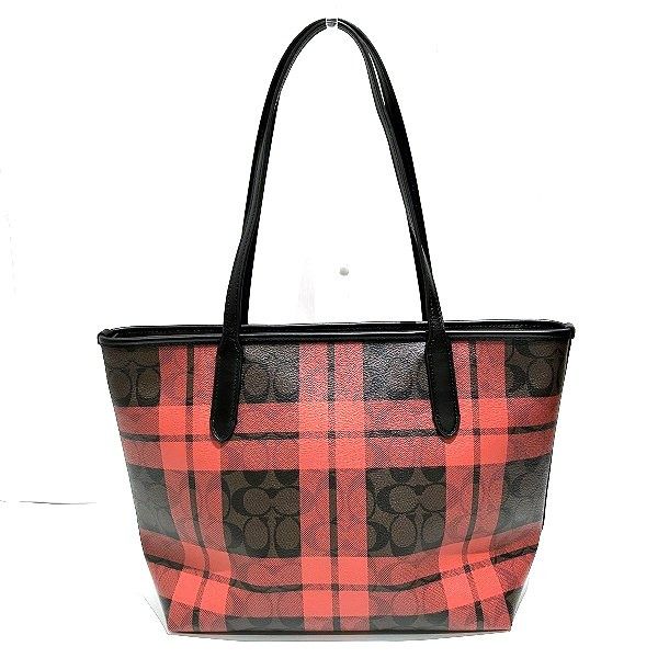 Coach Coach Coach Signature PVC Leather Tote Bag F80028 Plastic Tote Bag F80028 in Great Condition Size ONE SIZE - 2 Thumbnail