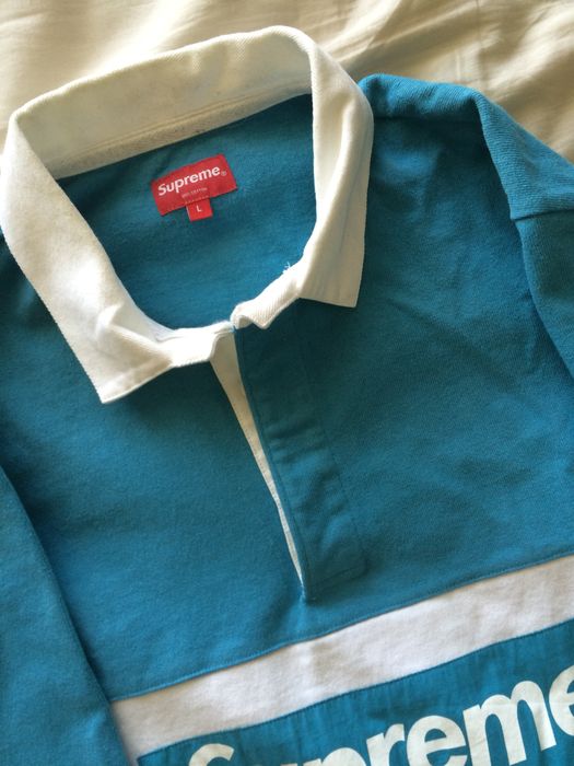 Supreme Team Rugby Baby Blue Box Logo Grailed