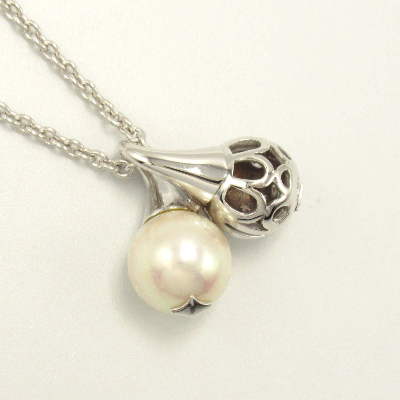 Bvlgari Bvlgari Pearl Diamond Necklace K18Wg (White Gold) Clear White Size ONE SIZE - 6 Thumbnail