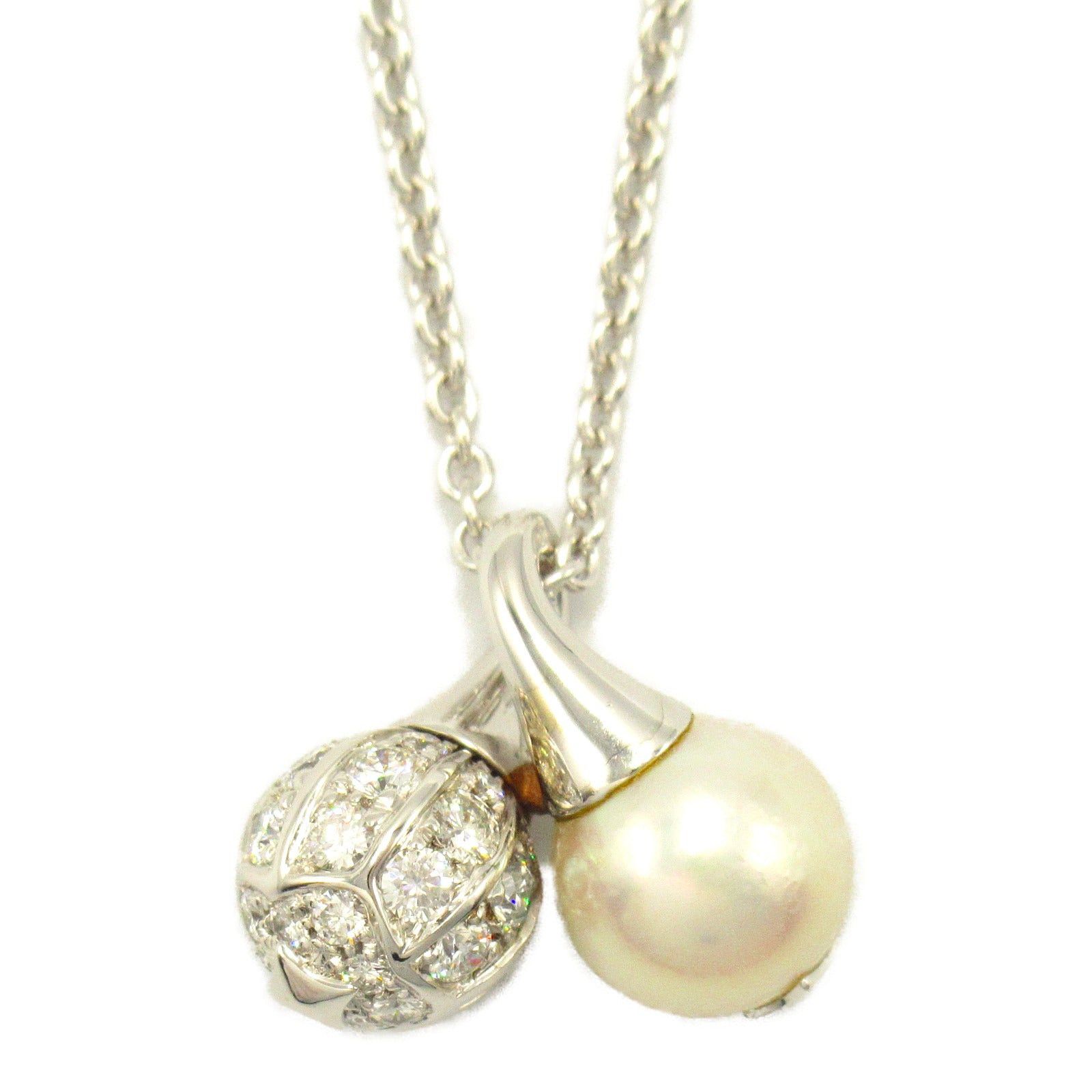 Bvlgari Bvlgari Pearl Diamond Necklace K18Wg (White Gold) Clear White Size ONE SIZE - 2 Thumbnail