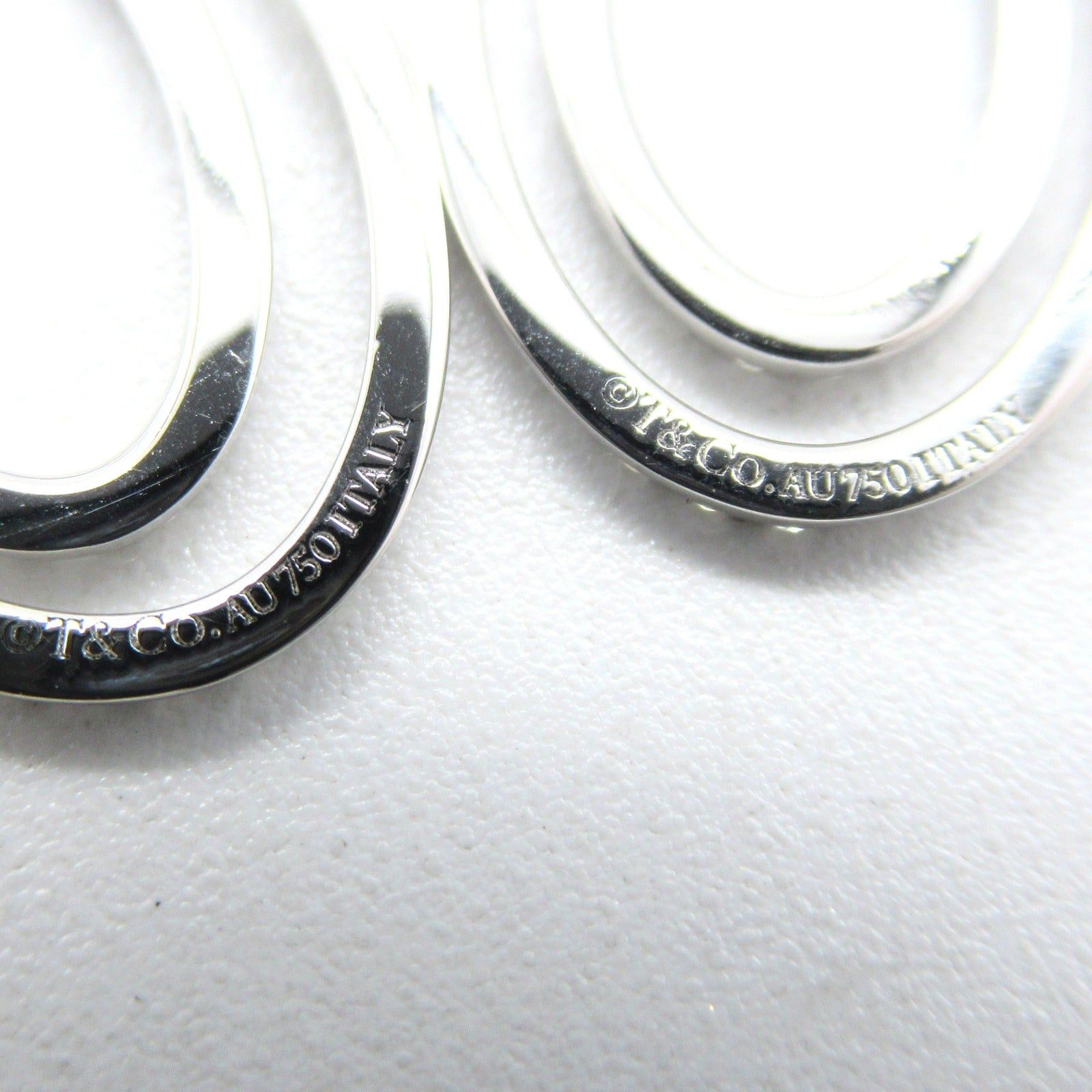 Tiffany & Co. Tiffany Co Metro Oval Diamond Earrings K18Wg (White Gold) Clear Size ONE SIZE - 3 Thumbnail