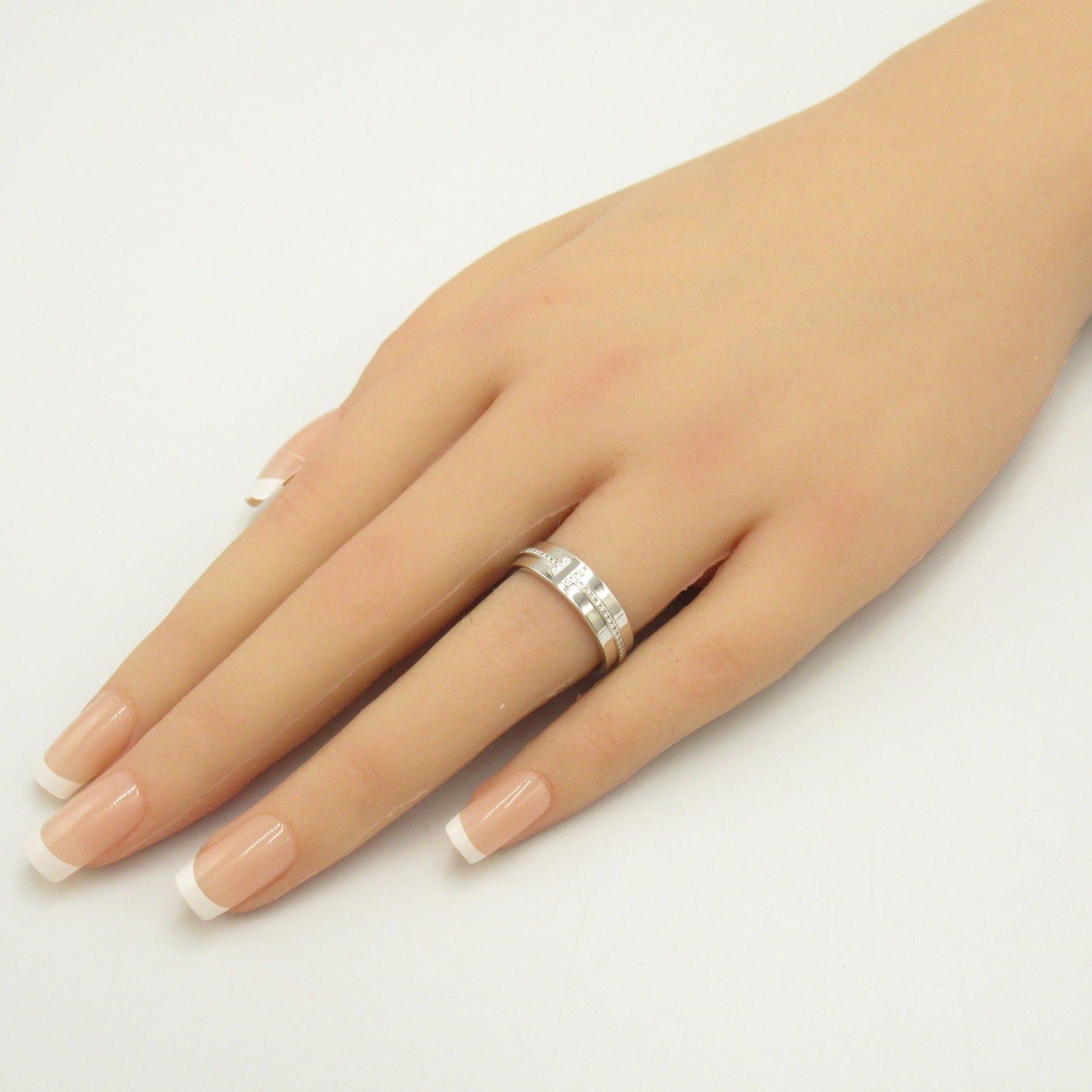 Tiffany & Co. Tiffany Co T Two Ring K18Wg (White Gold) Diamond Clear Size ONE SIZE - 7 Thumbnail